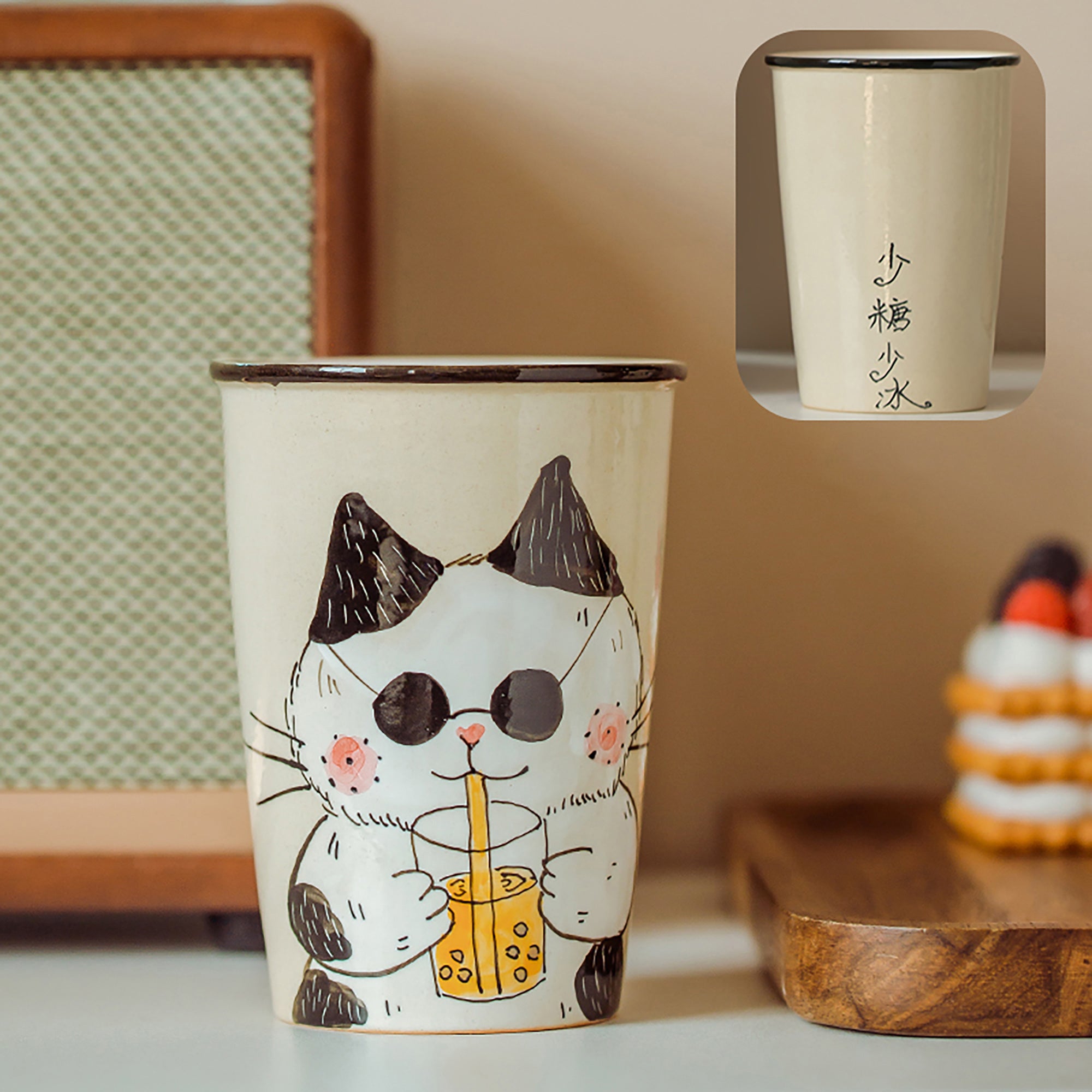Tassen mit entzückenden Designerkatzen