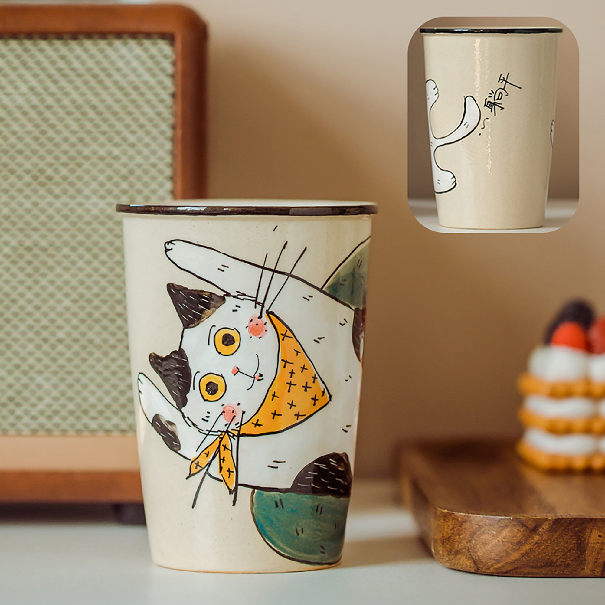 Tassen mit entzückenden Designerkatzen