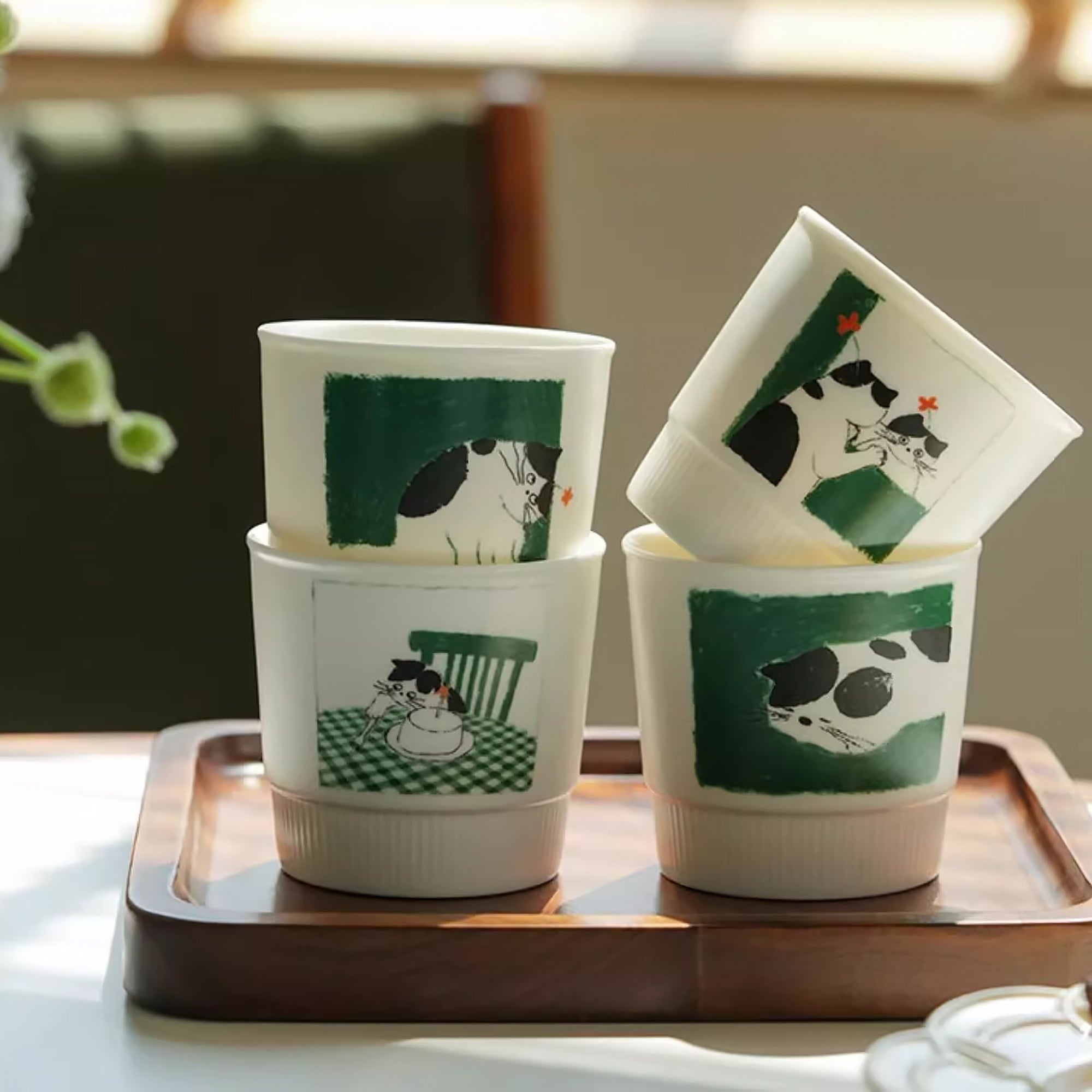 Tasse en céramique avec design mignon chat