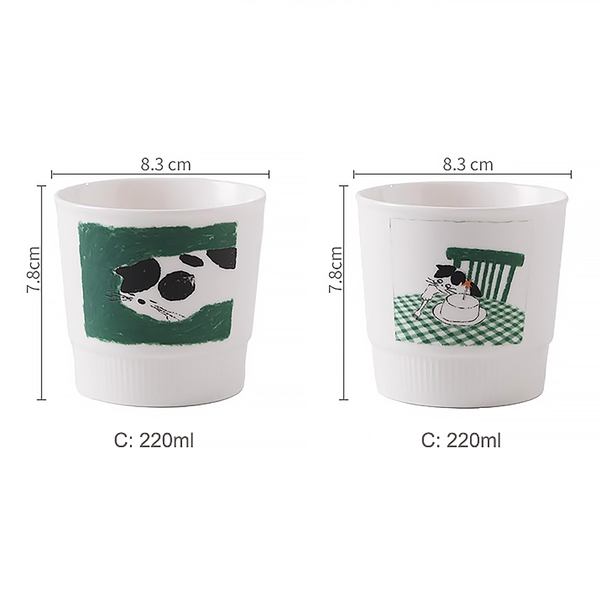 Tasse en céramique avec design mignon chat