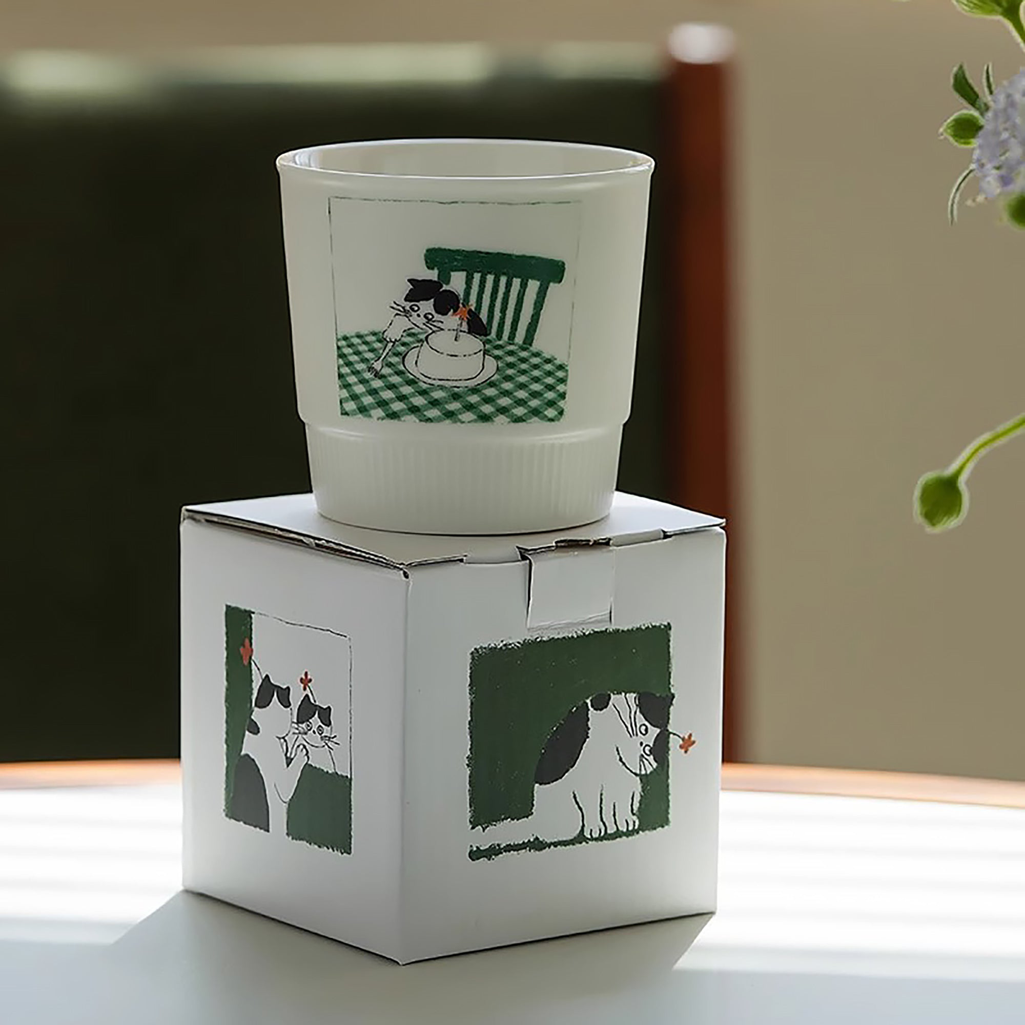Tasse en céramique avec design mignon chat