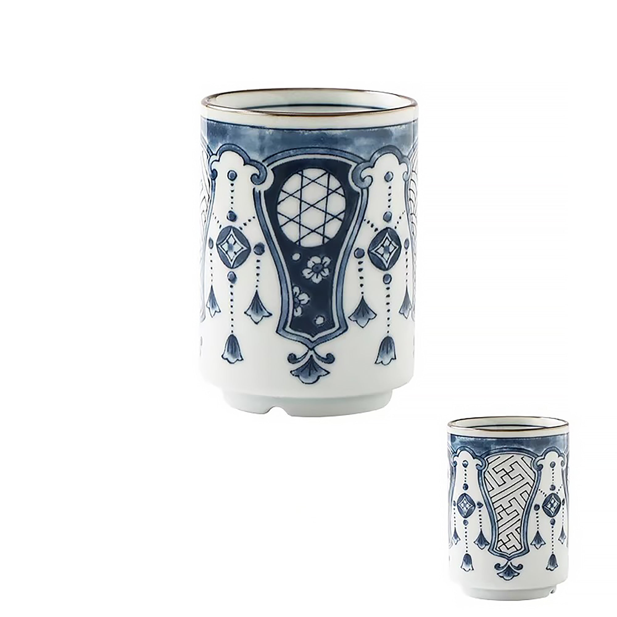 Tasse Minoyaki décor sometsuke bleu et blanc