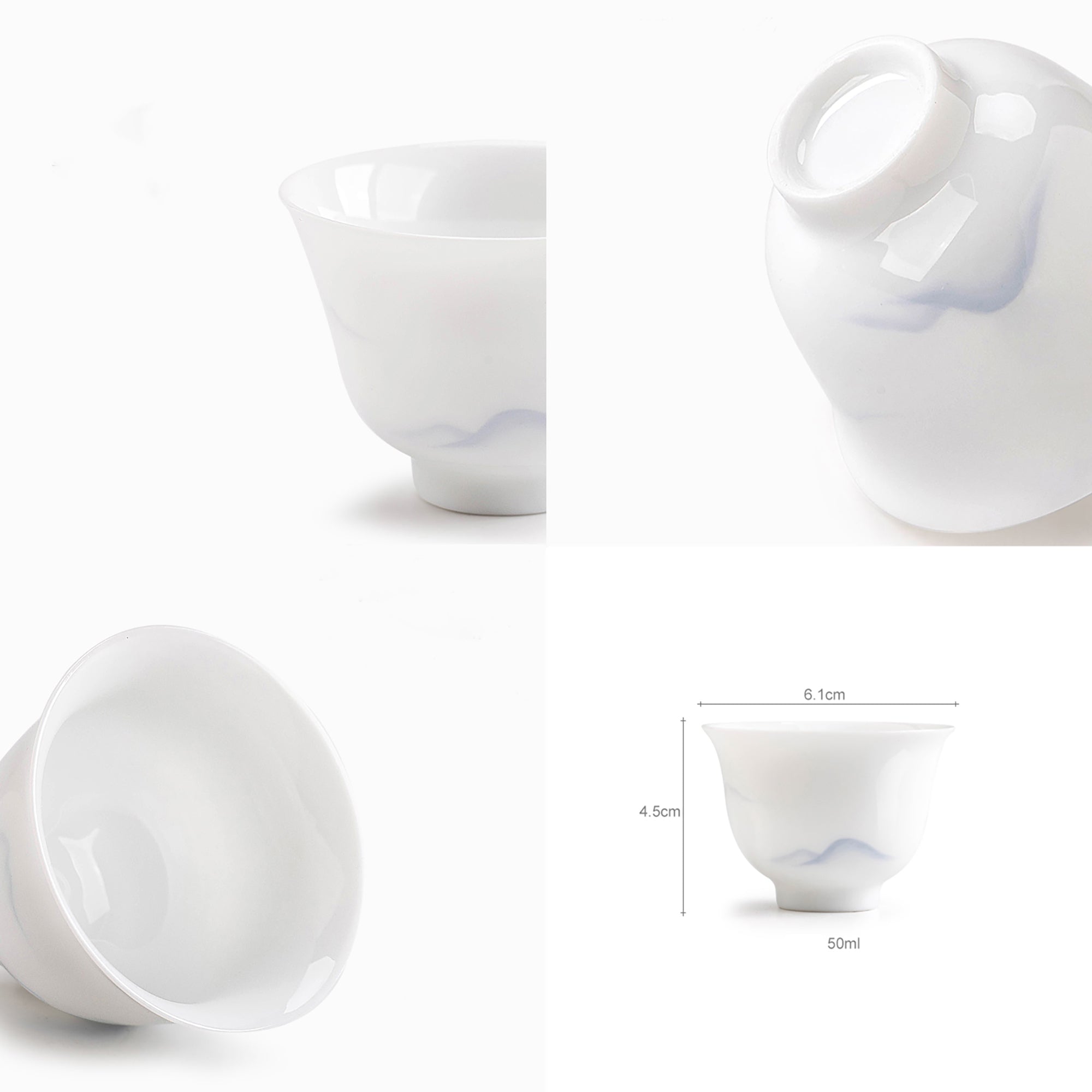 Tasse Gongfu en Céramique en Thème "Montagnes Lointaines"