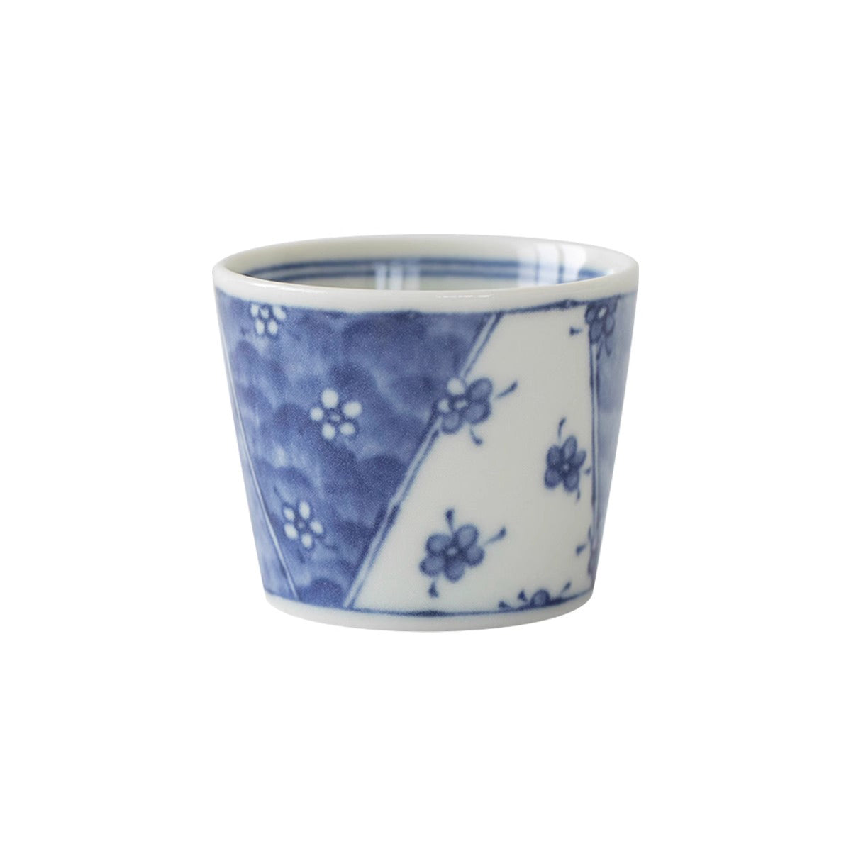 Tasse Choko en céramique Minoyaki avec motif bleu traditionnel