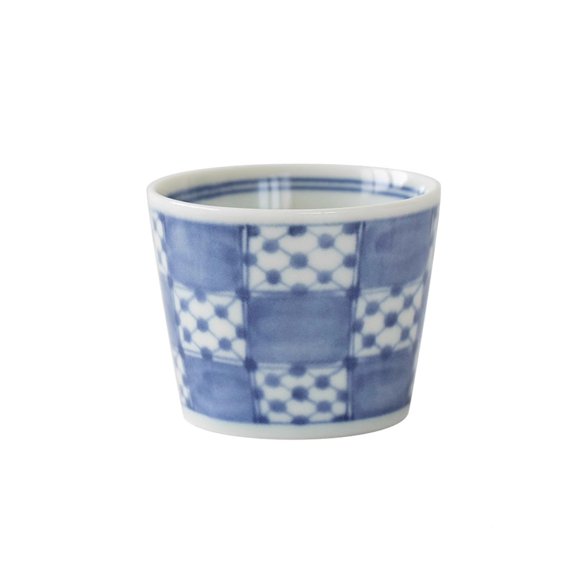 Tasse Choko en céramique Minoyaki avec motif bleu traditionnel