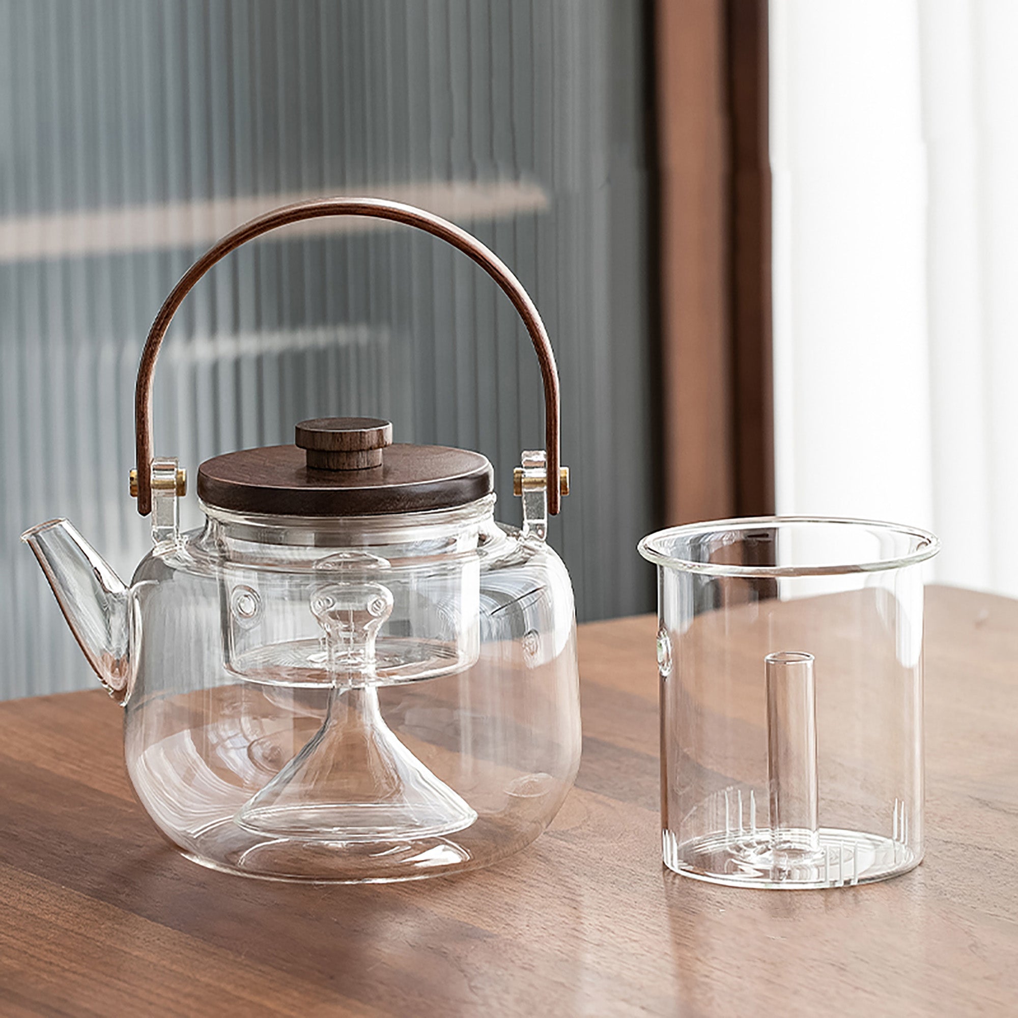 Théière en verre borosilicate