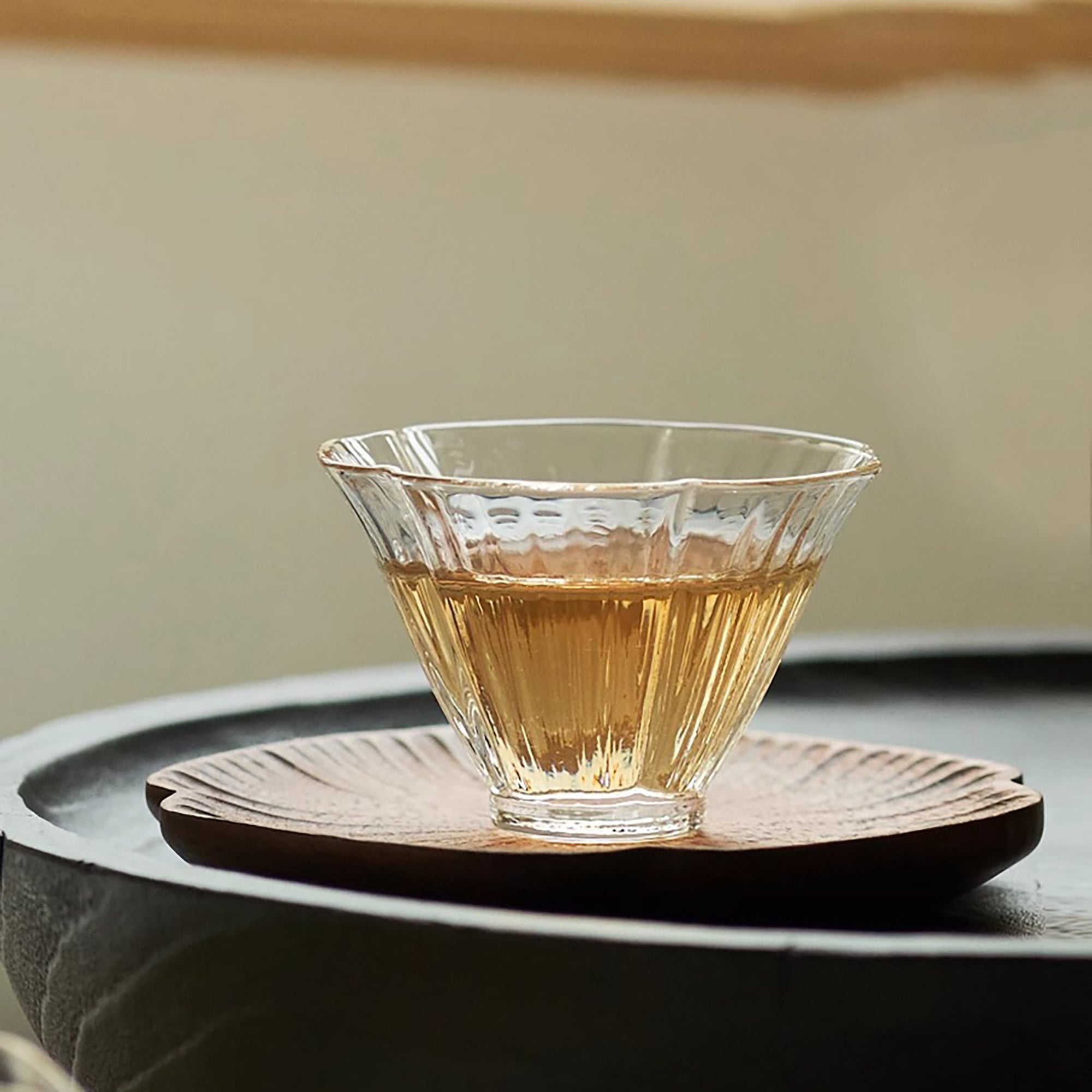 Théière en verre borosilicate avec forme fleur de prunier