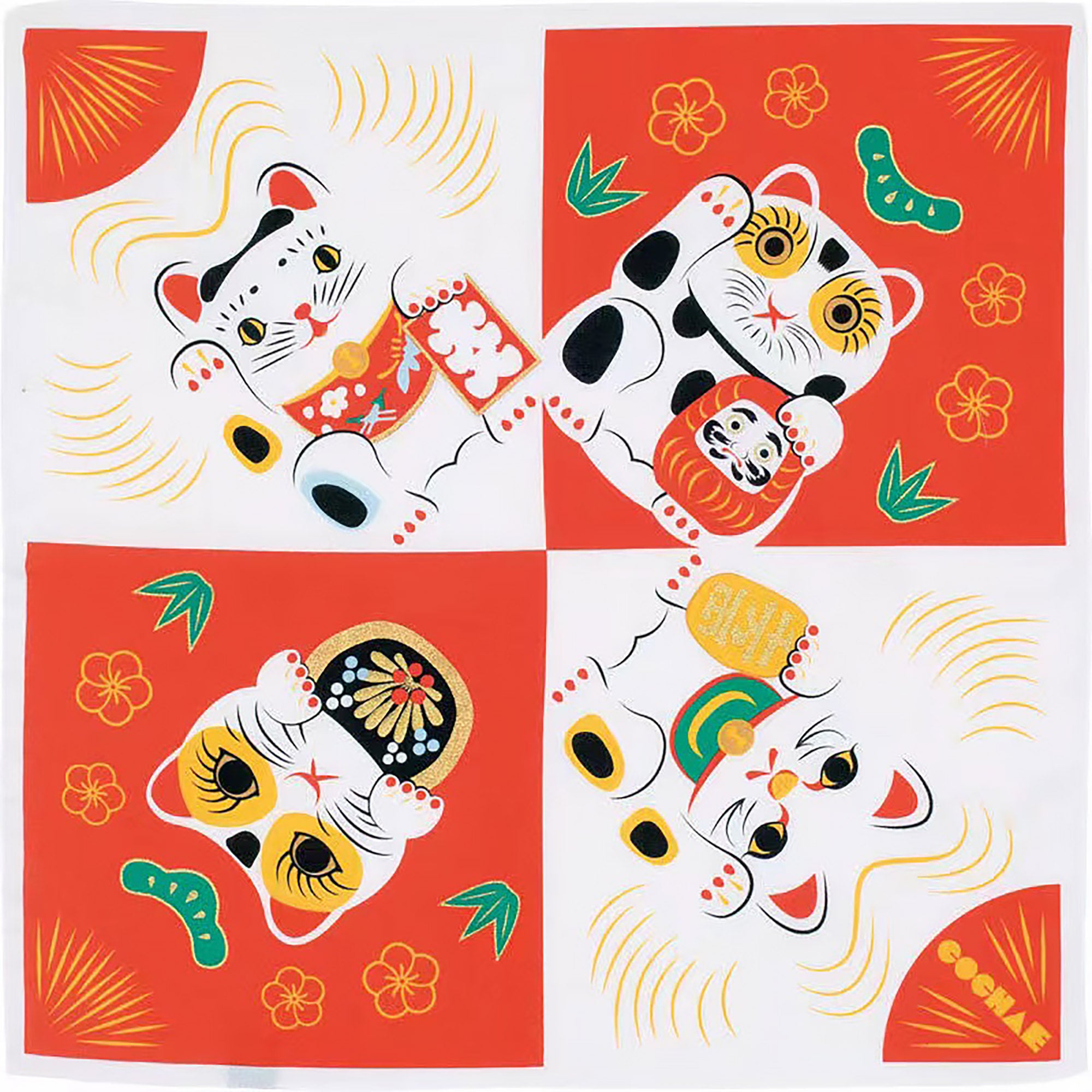Furoshiki japonais en coton avec Design COCHAE