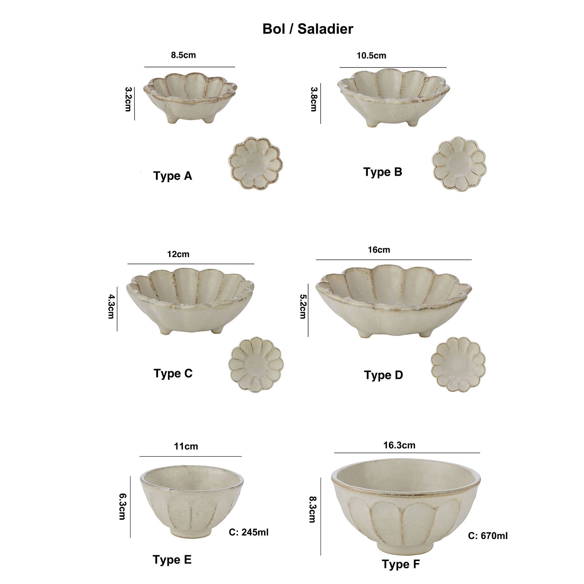 Pear Blossom Shaped Ceramic Dinnerware by Rinka Seito