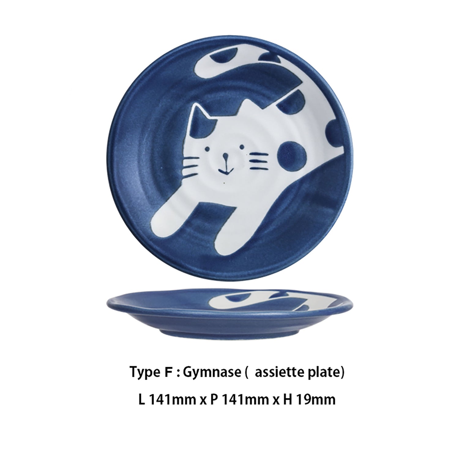 Vaisselle avec mignon design de chat