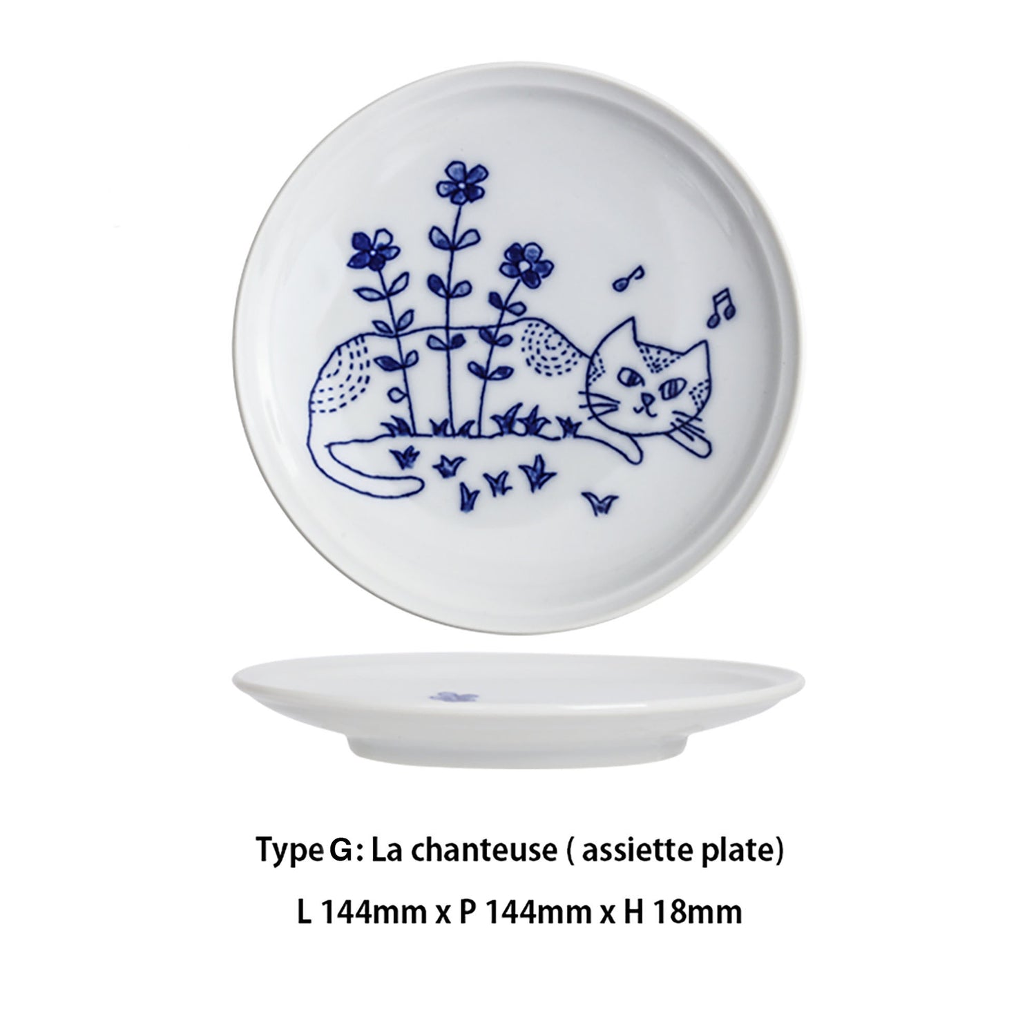 Vaisselle avec mignon design de chat