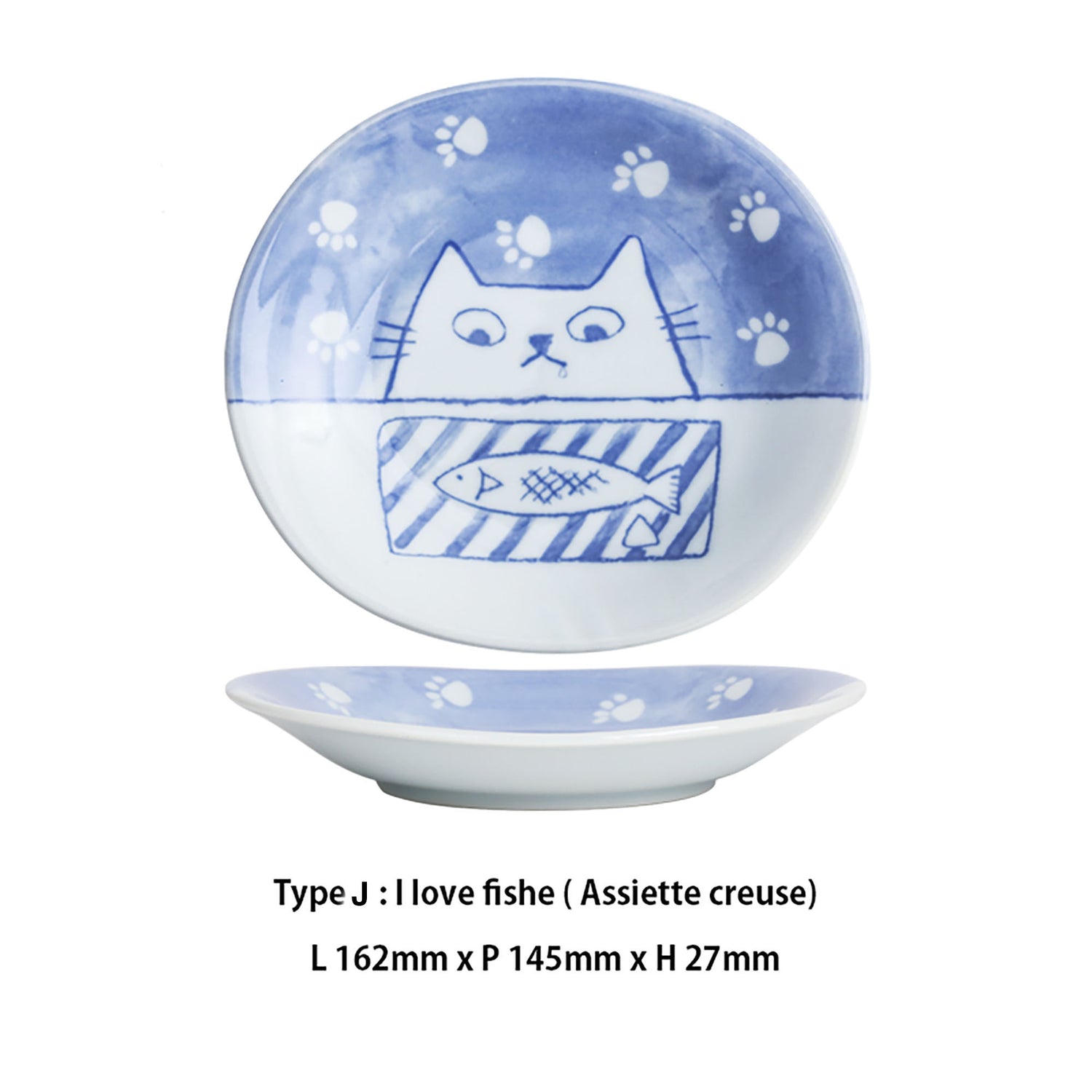 Vaisselle avec mignon design de chat