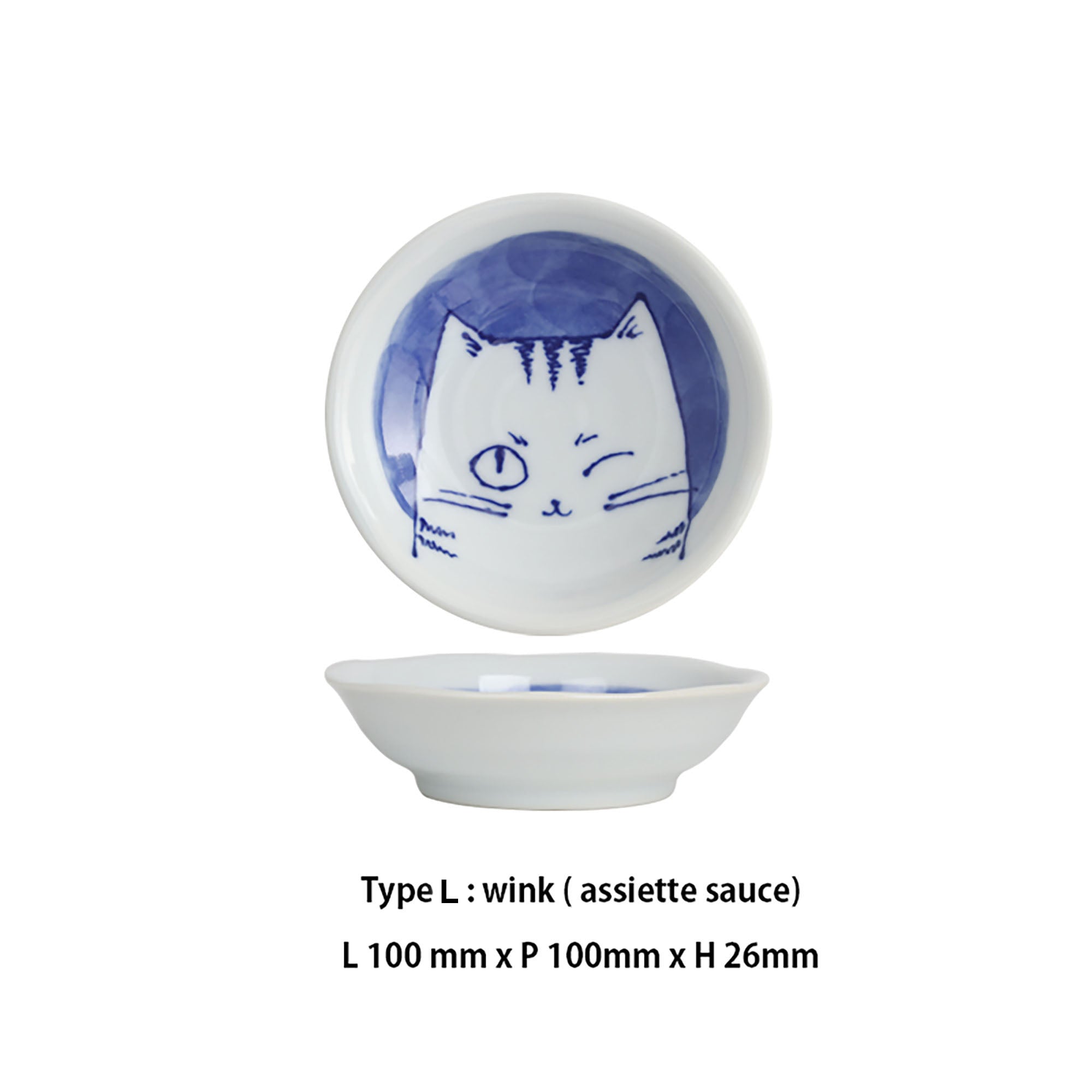 Vaisselle avec mignon design de chat