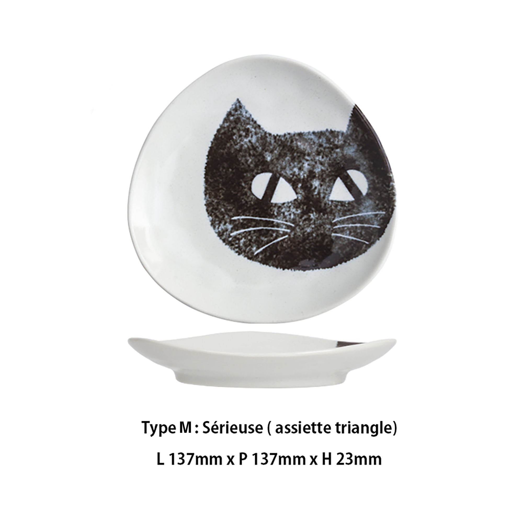 Vaisselle avec mignon design de chat
