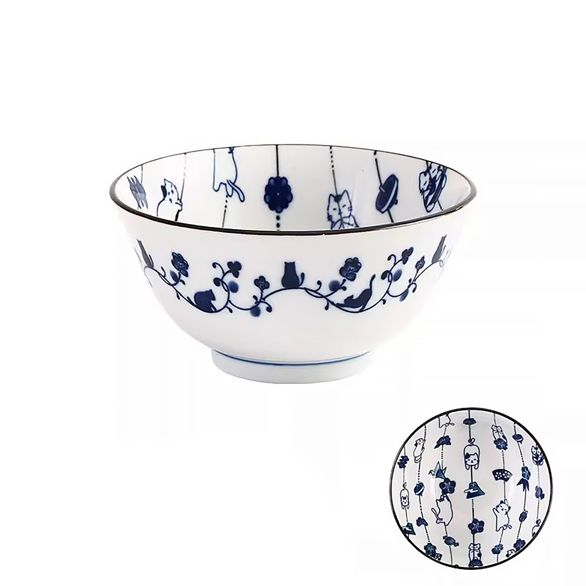 Service de vaisselle Minoyaki avec bonheur en guirlande