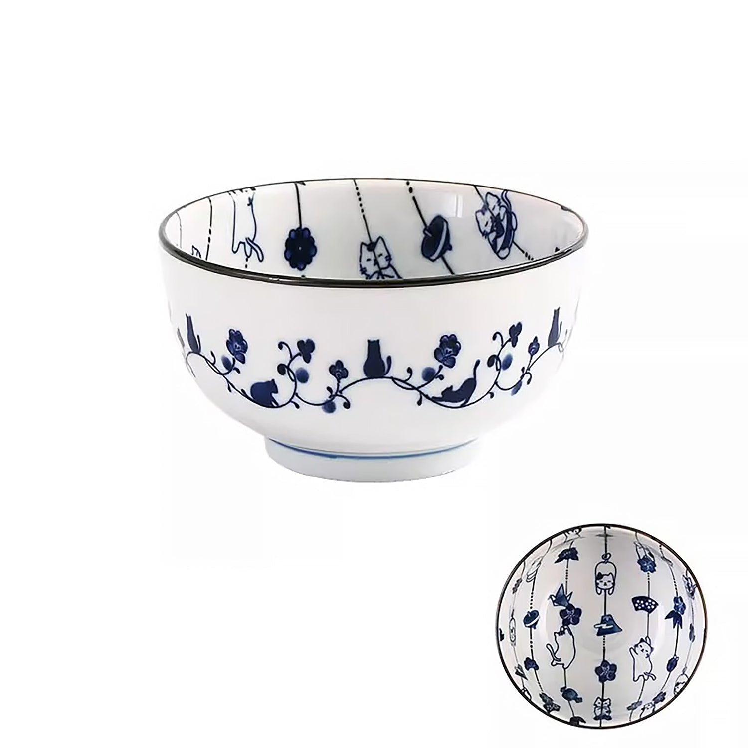 Service de vaisselle Minoyaki avec bonheur en guirlande
