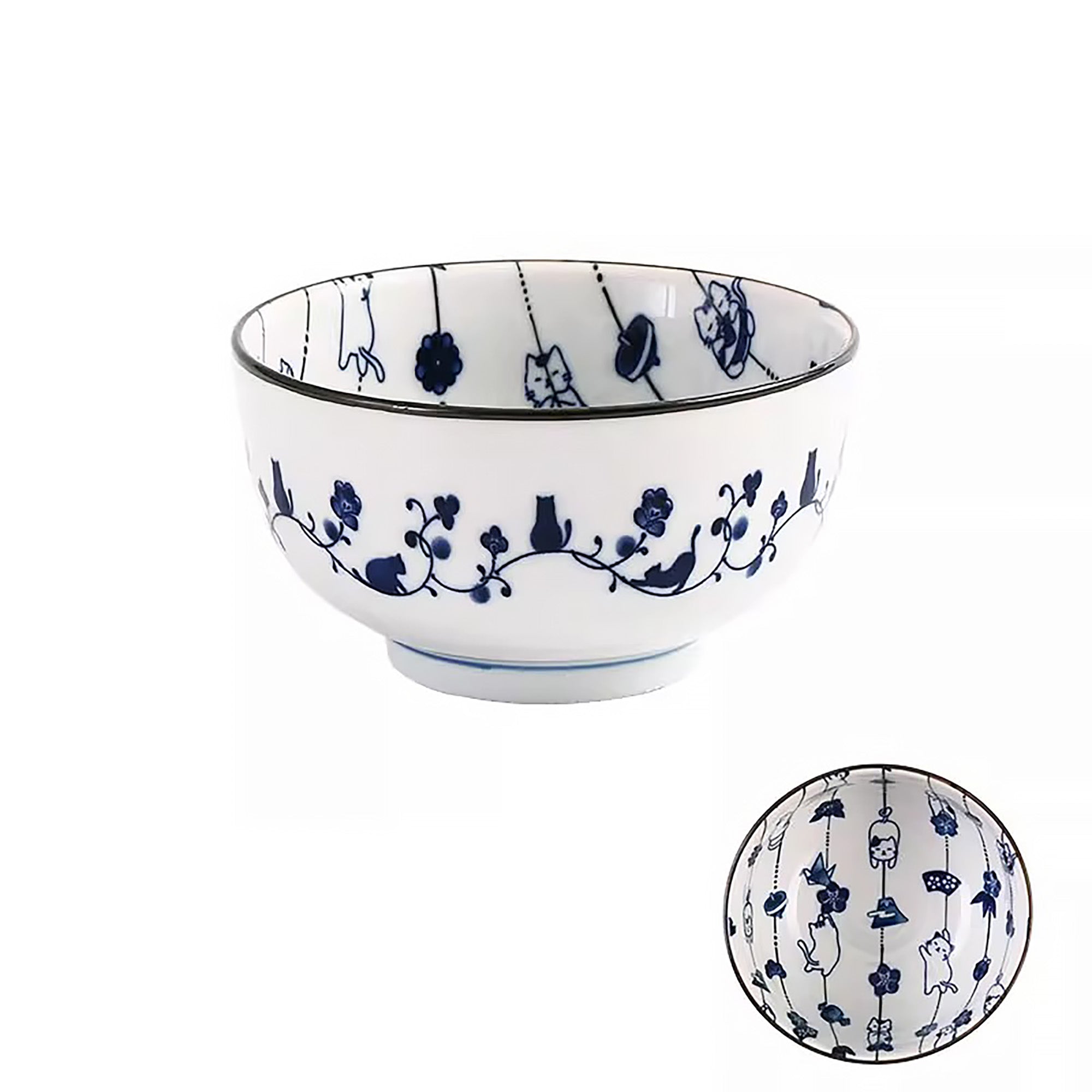 Service de vaisselle Minoyaki avec bonheur en guirlande