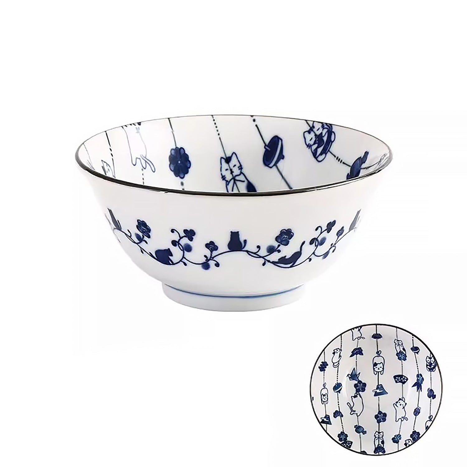 Service de vaisselle Minoyaki avec bonheur en guirlande