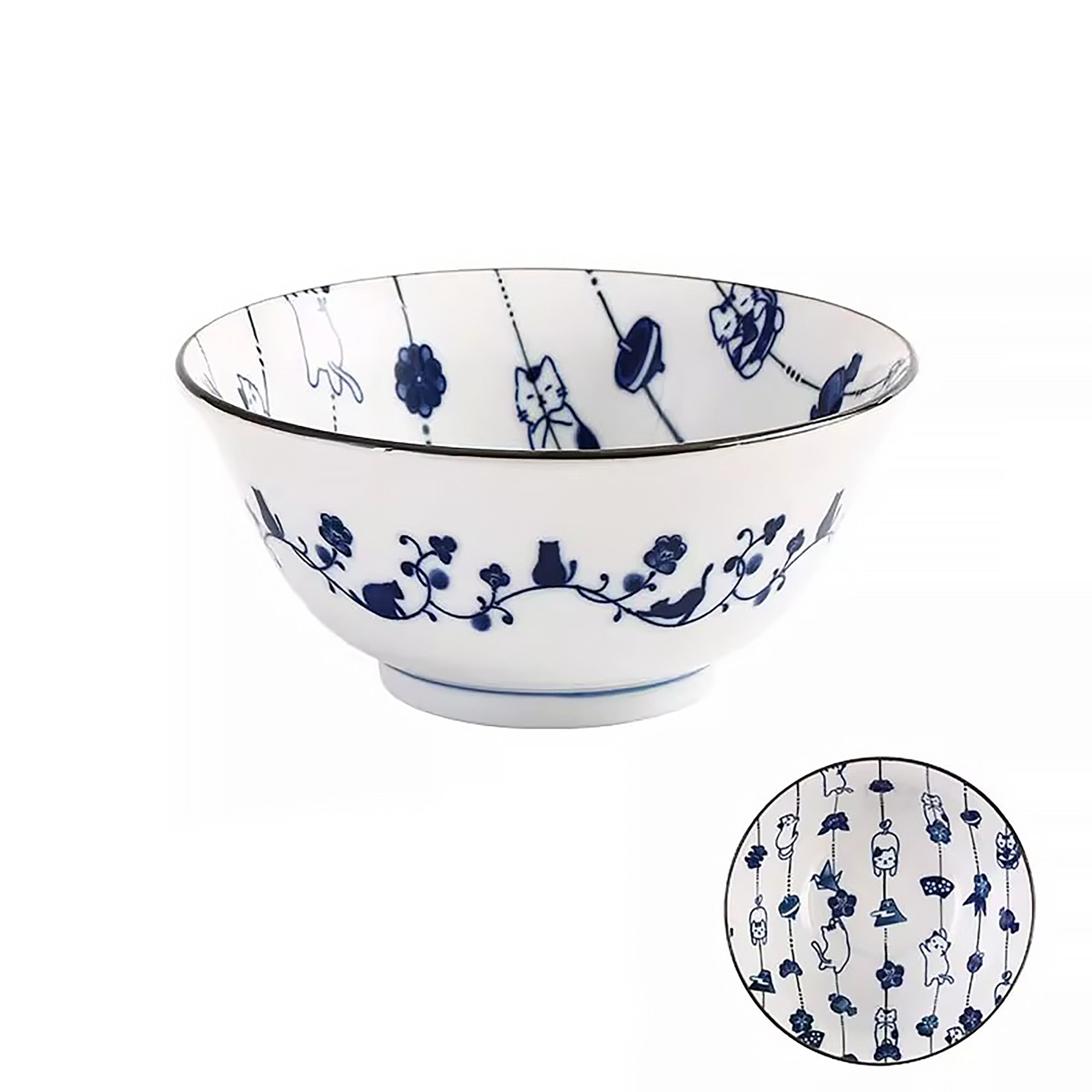 Service de vaisselle Minoyaki avec bonheur en guirlande