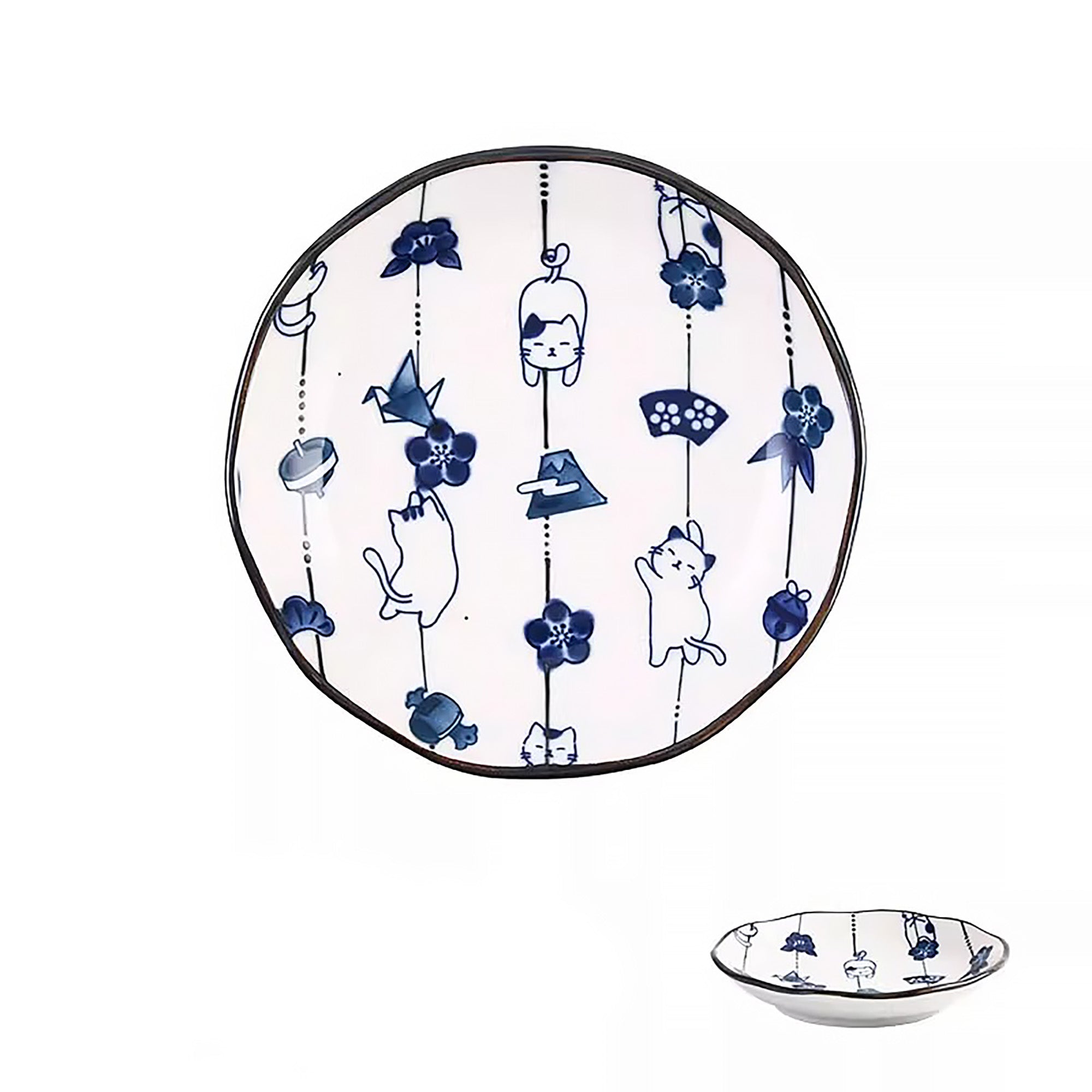 Service de vaisselle Minoyaki avec bonheur en guirlande