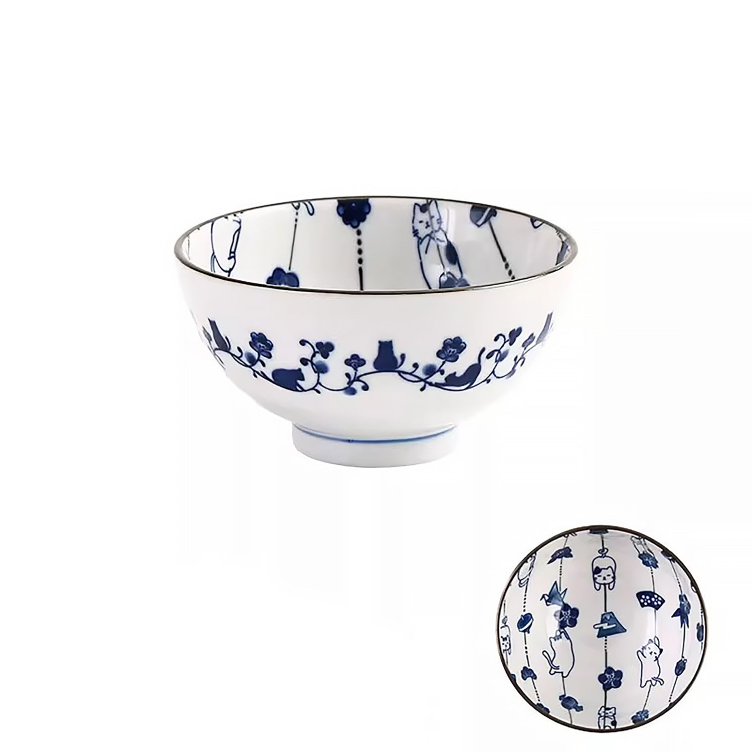 Service de vaisselle Minoyaki avec bonheur en guirlande