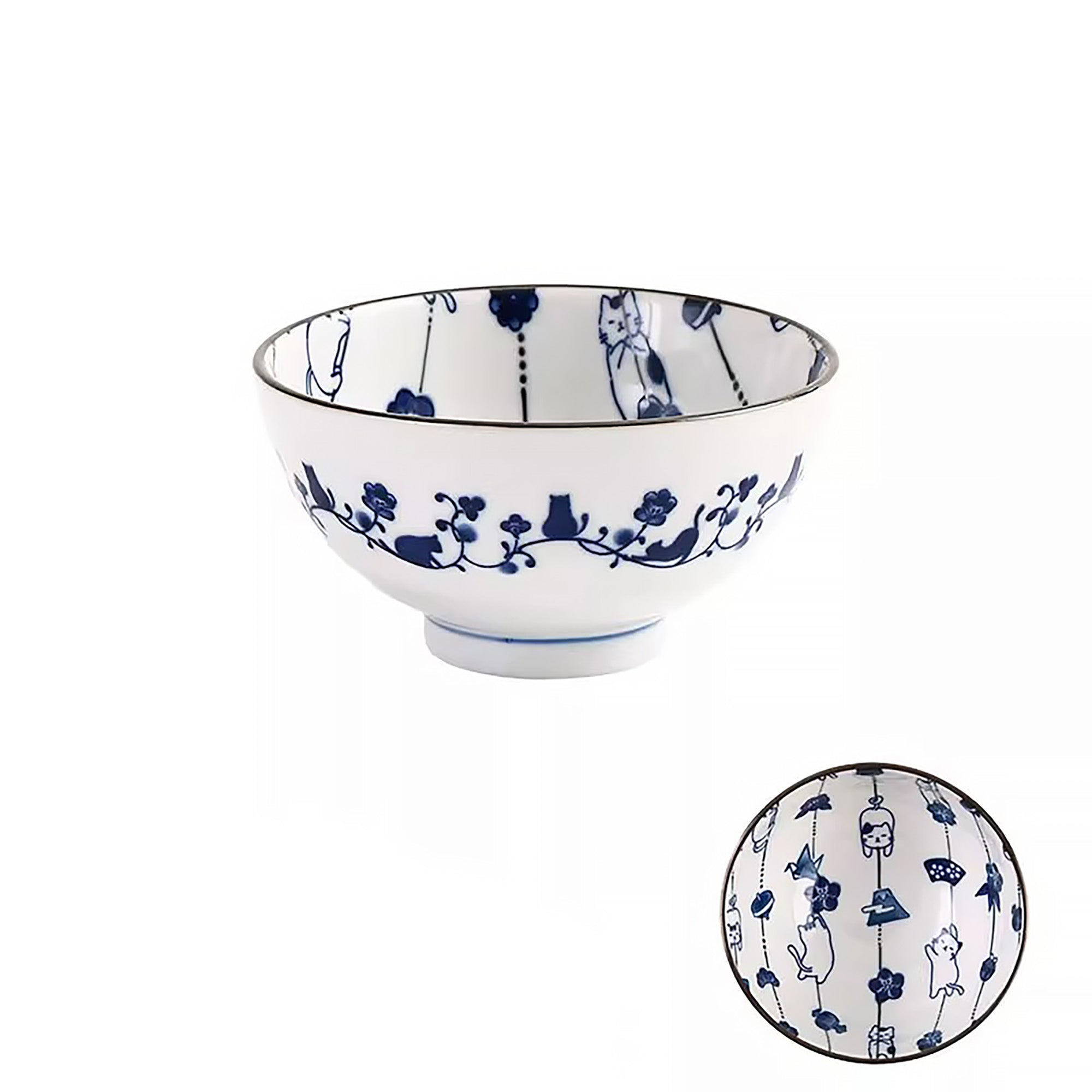 Service de vaisselle Minoyaki avec bonheur en guirlande