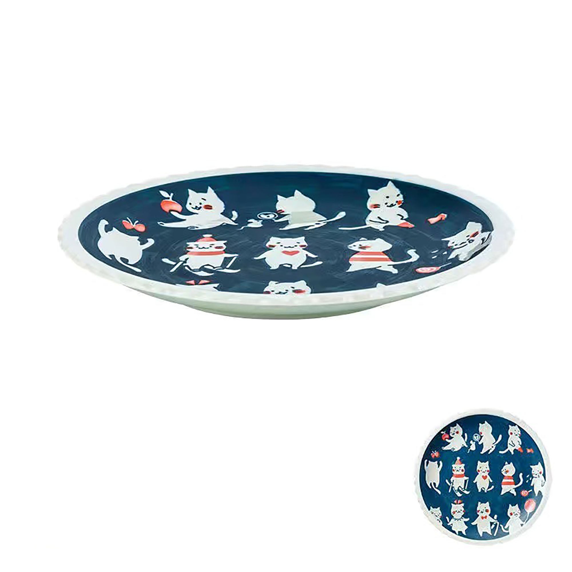 Tableware with cute Sunday cat