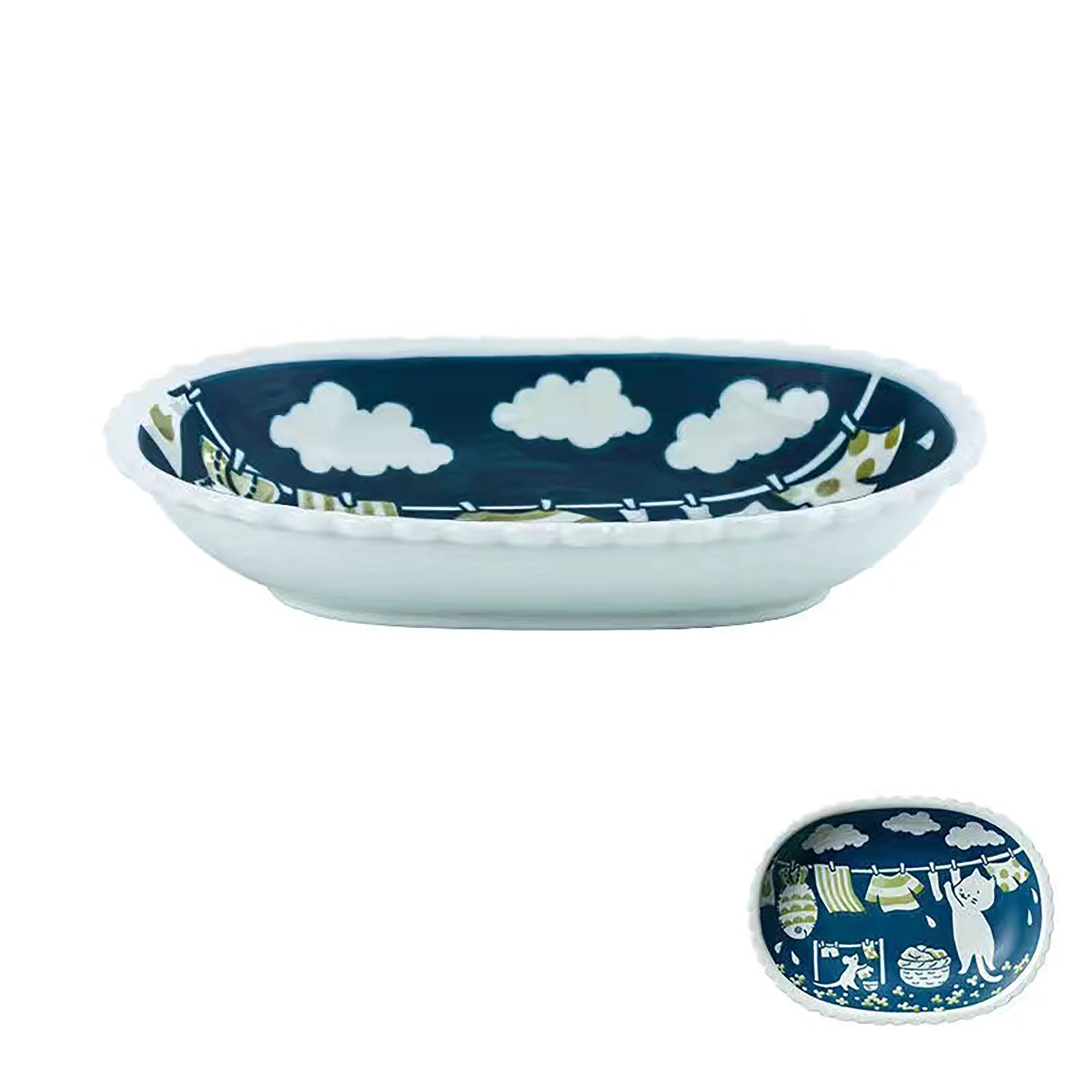 Tableware with cute Sunday cat