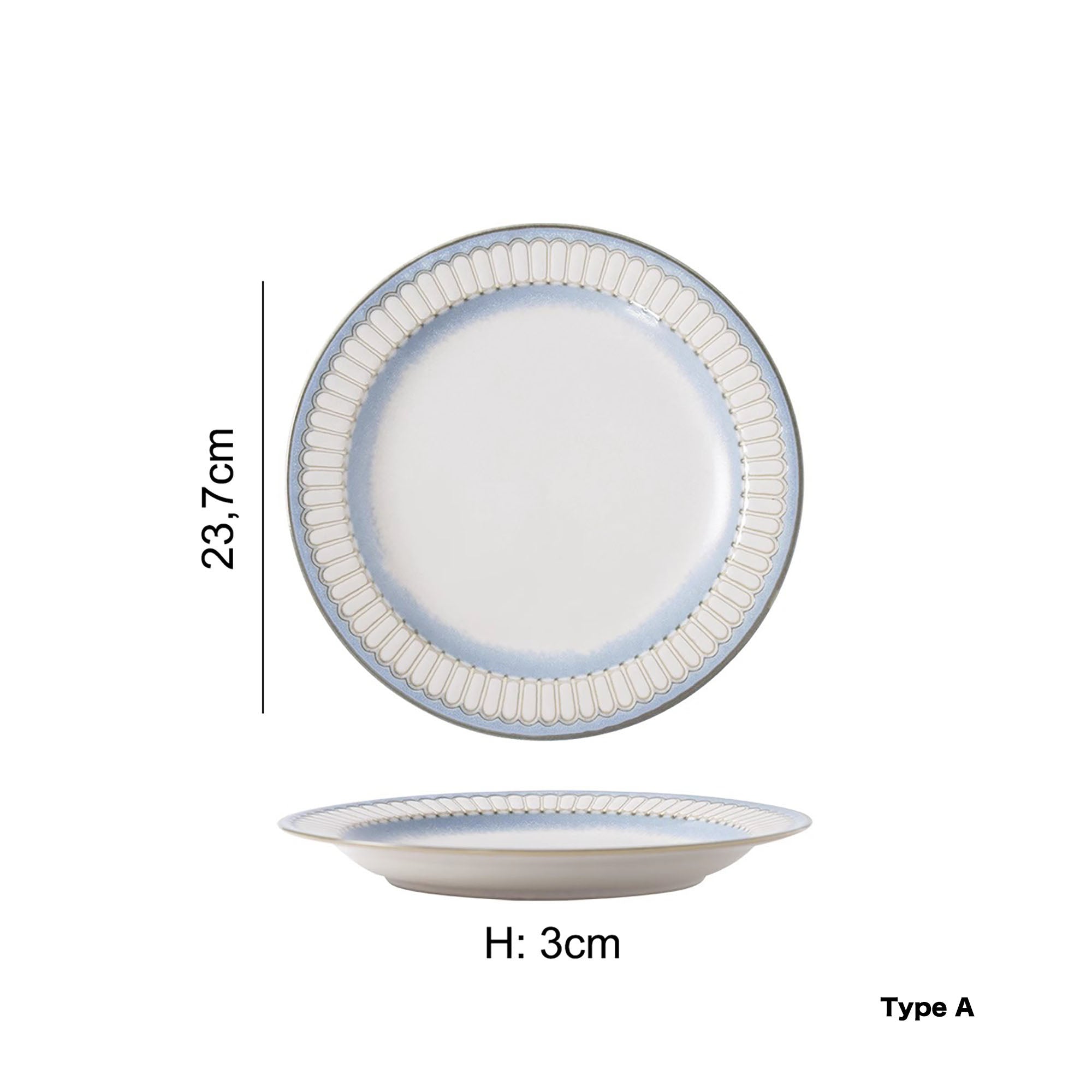 Assiette en céramique avec motif “Éclat Marin”