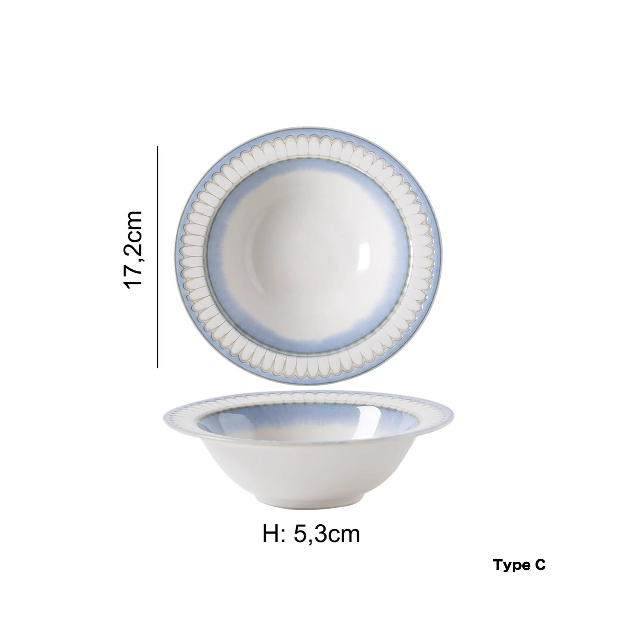 Assiette en céramique avec motif “Éclat Marin”