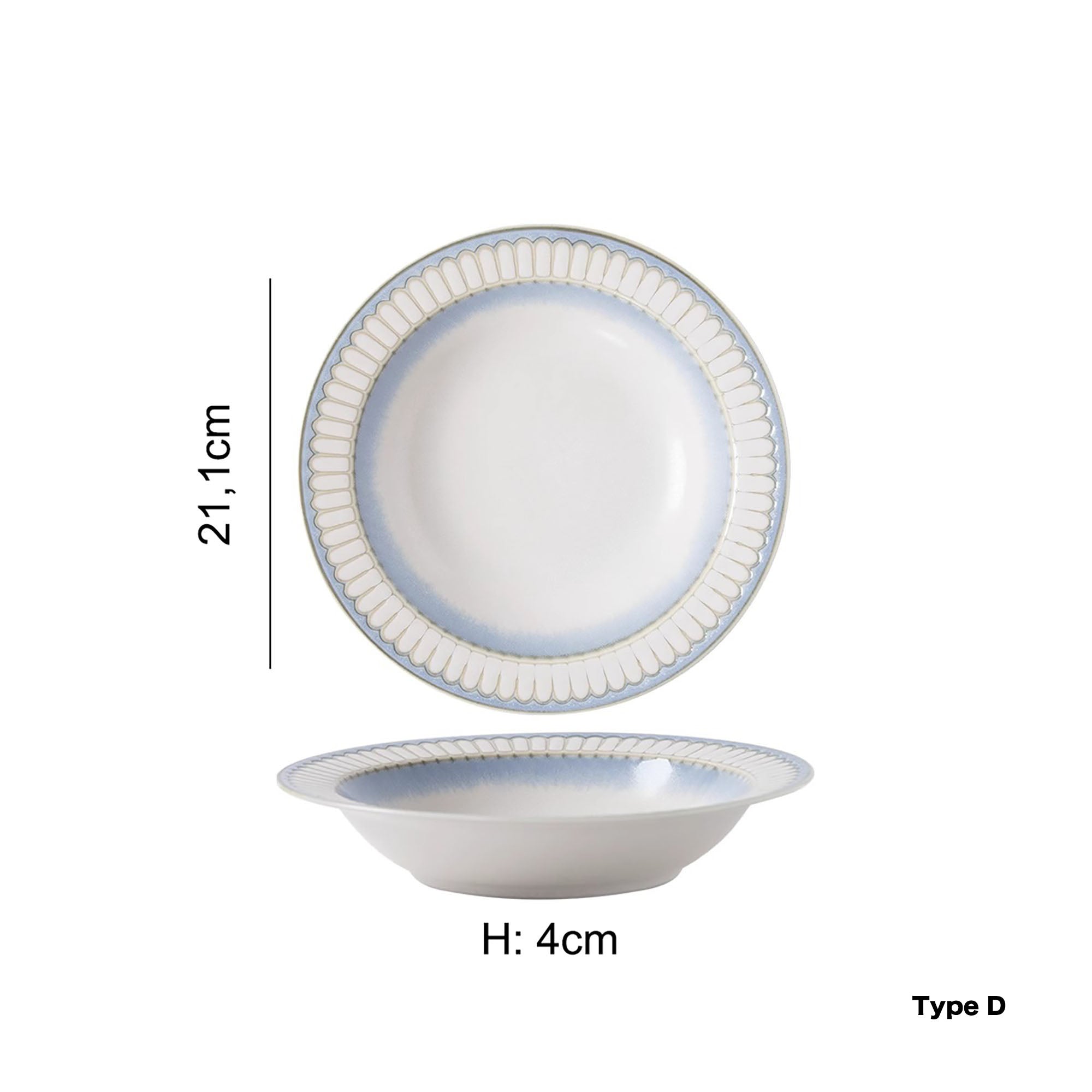 Assiette en céramique avec motif “Éclat Marin”