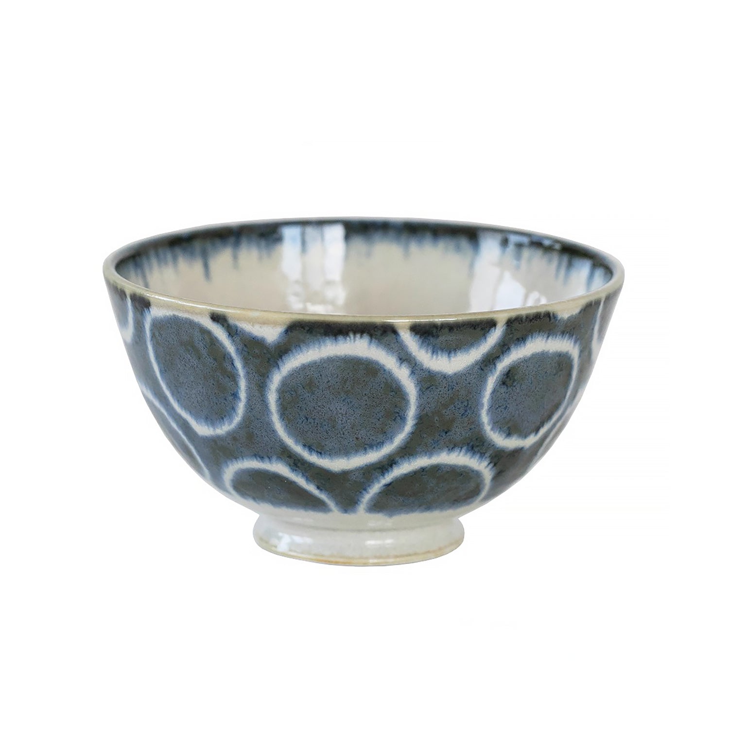 Bol en céramique peint à la main en série Brush Blue