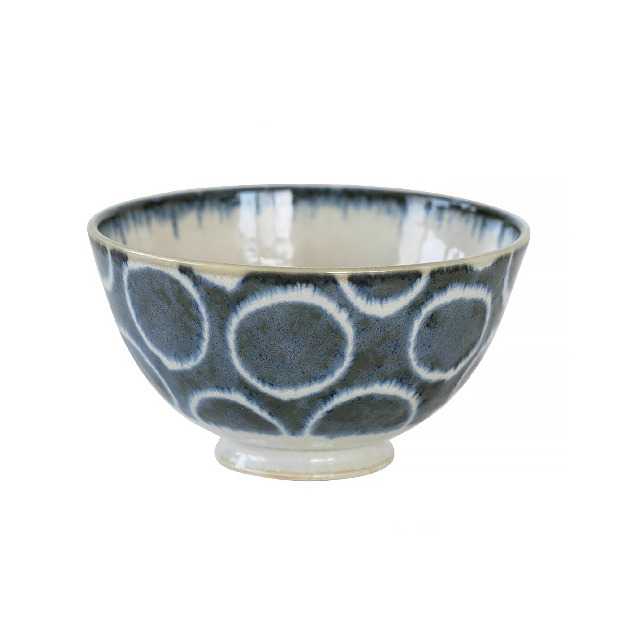 Bol en céramique peint à la main en série Brush Blue