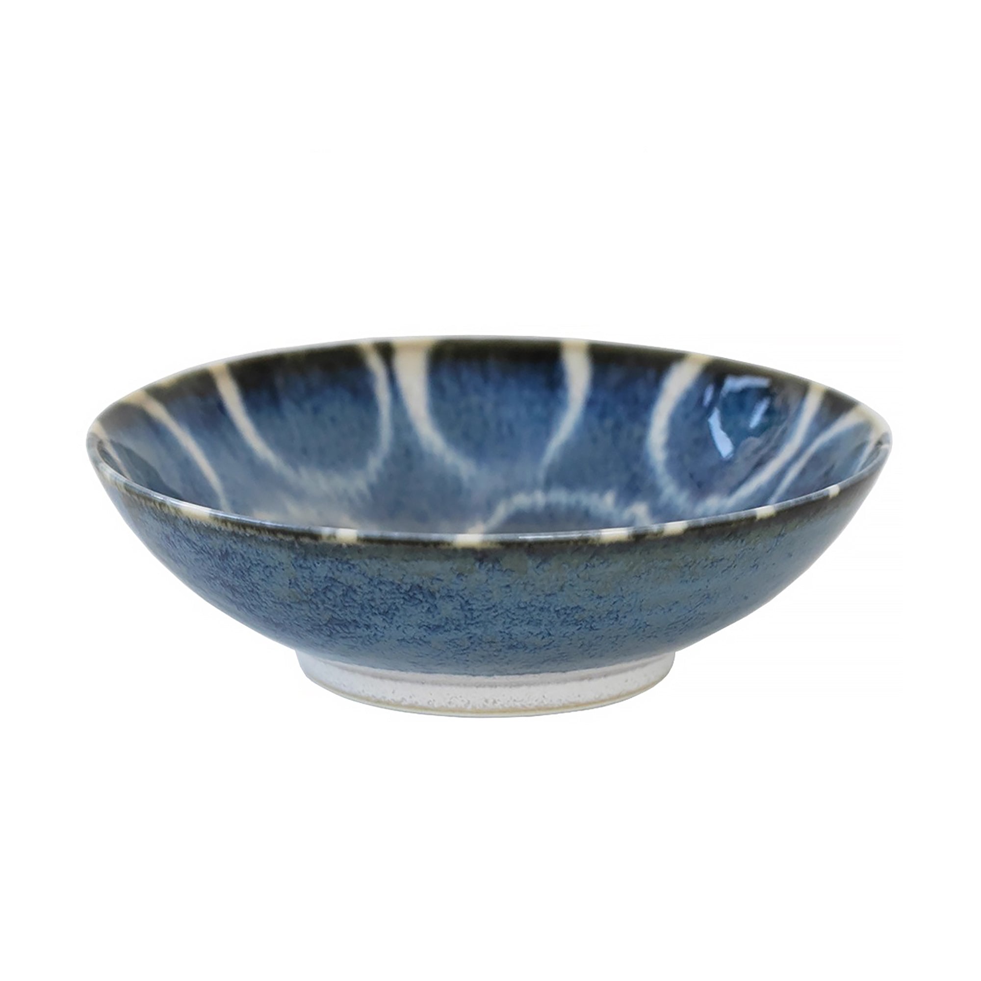 Bol en céramique peint à la main en série Brush Blue