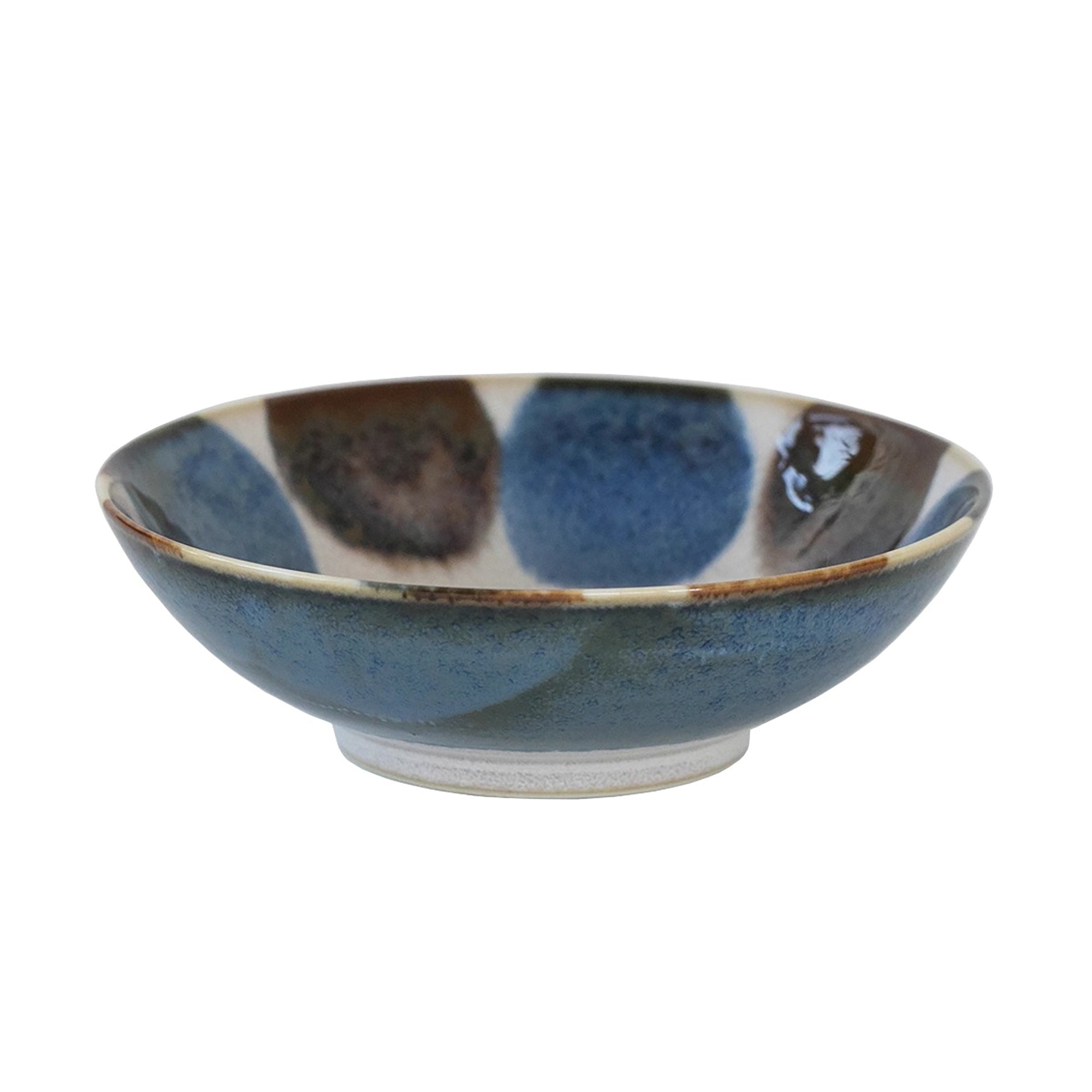 Bol en céramique peint à la main en série Brush Blue