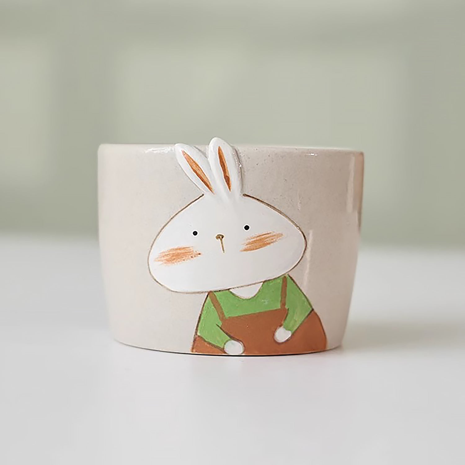 Tasse en céramique fait main Jingdezhen avec mignon lapin
