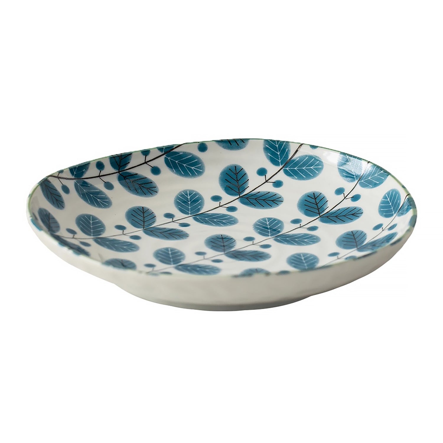 Vaisselle Mino-yaki avec motif feuillage “Forest”