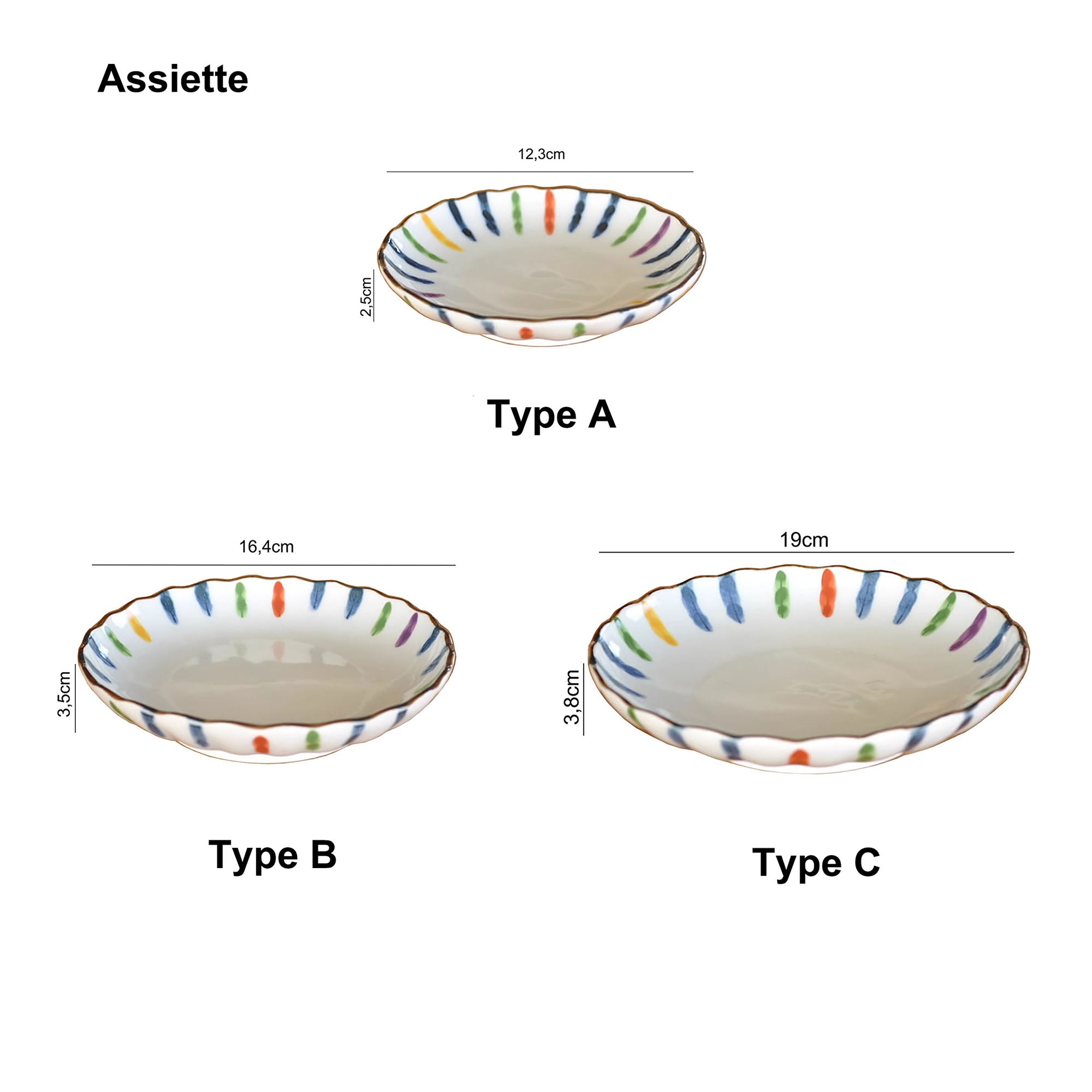 Minoyaki Ceramic Tableware with Tokusa Pattern