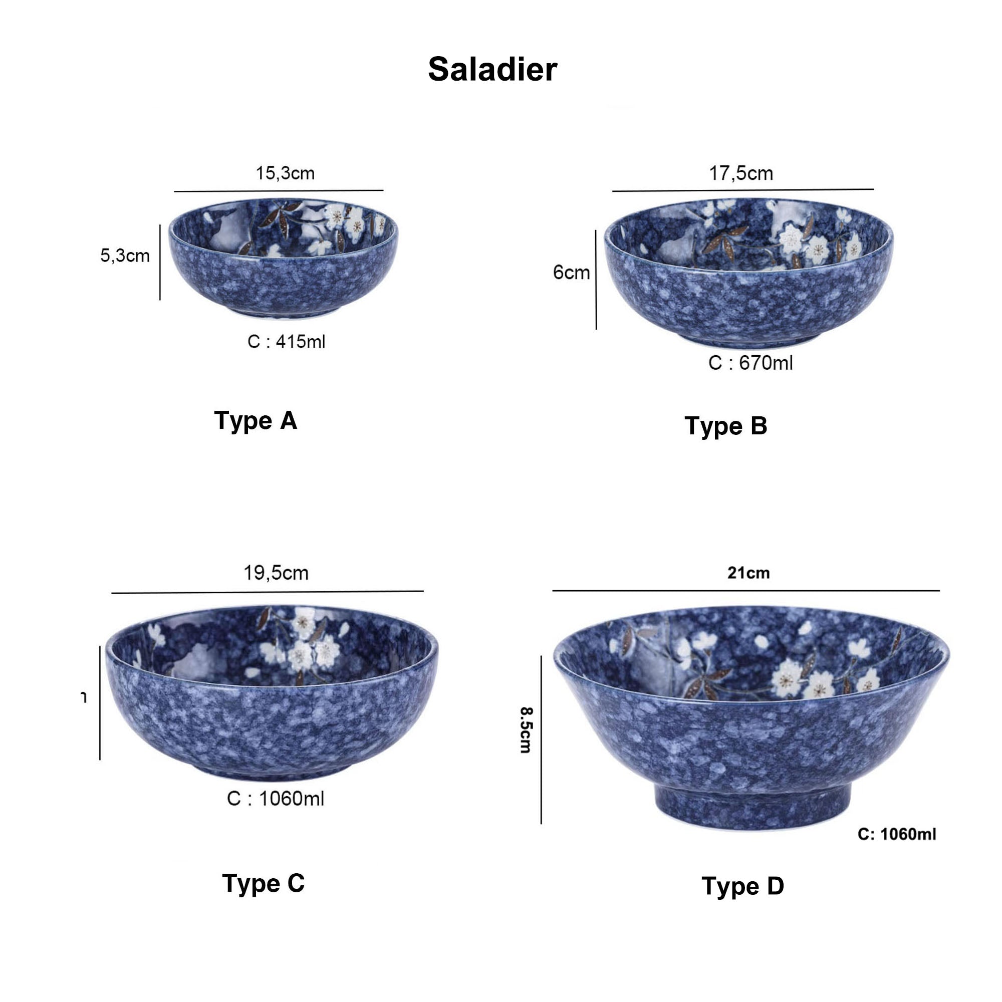 Night cherry patterned tableware