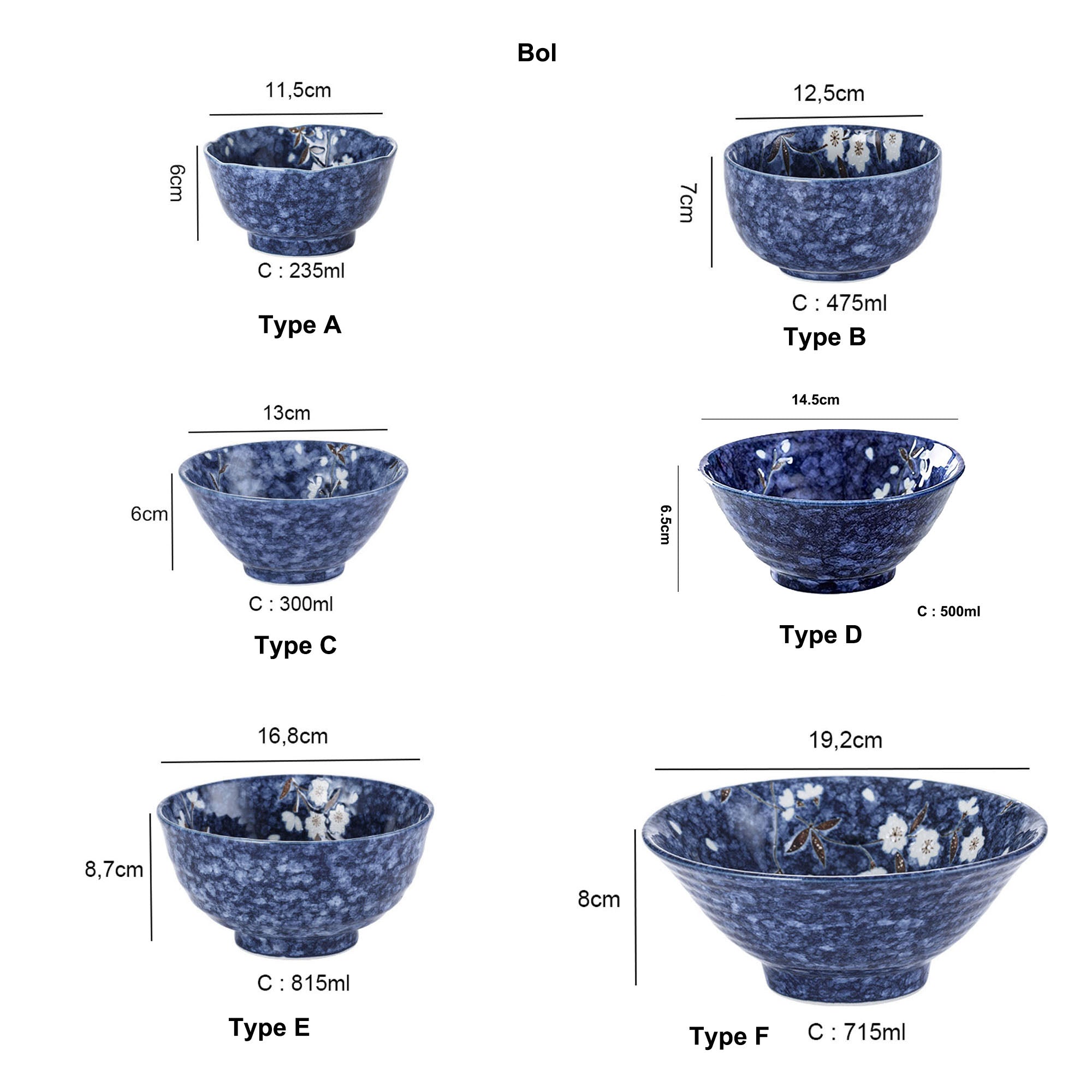Night cherry patterned tableware