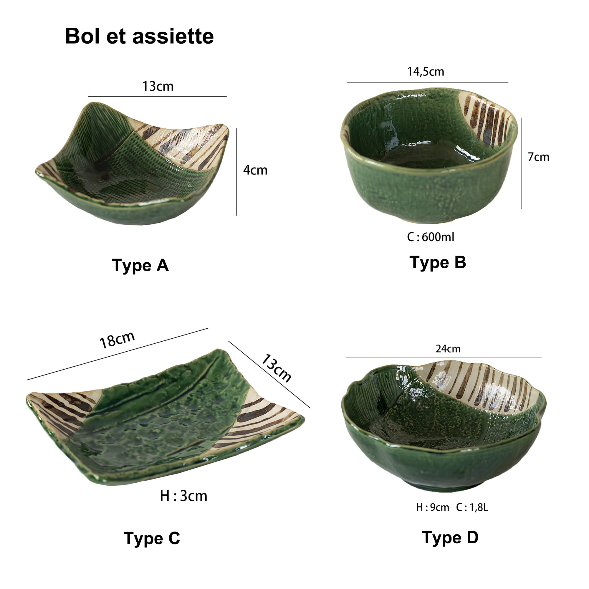 VAISSELLE VERT SETO