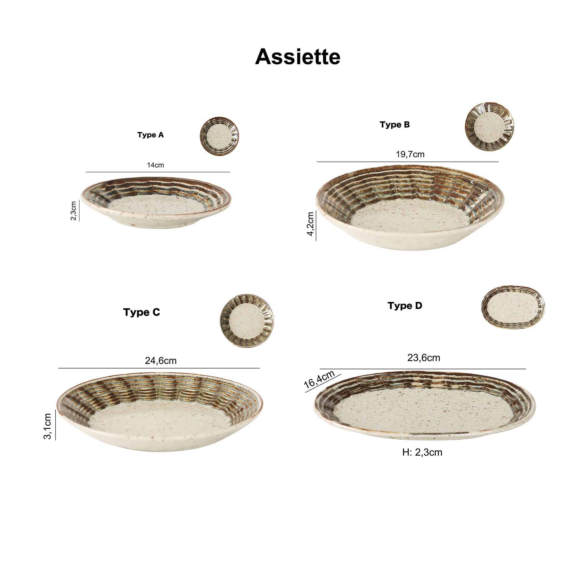 Yuki Shino ceramic tableware from Mino-yaki