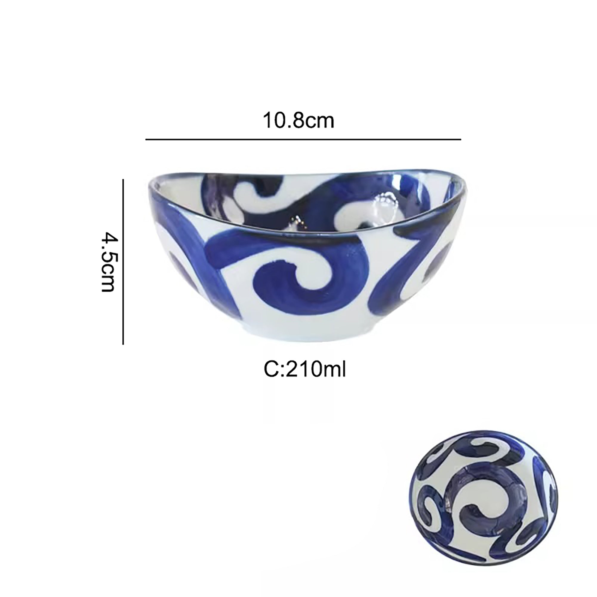 Bol en céramique Minoyaki Hidatakayama forme ovale