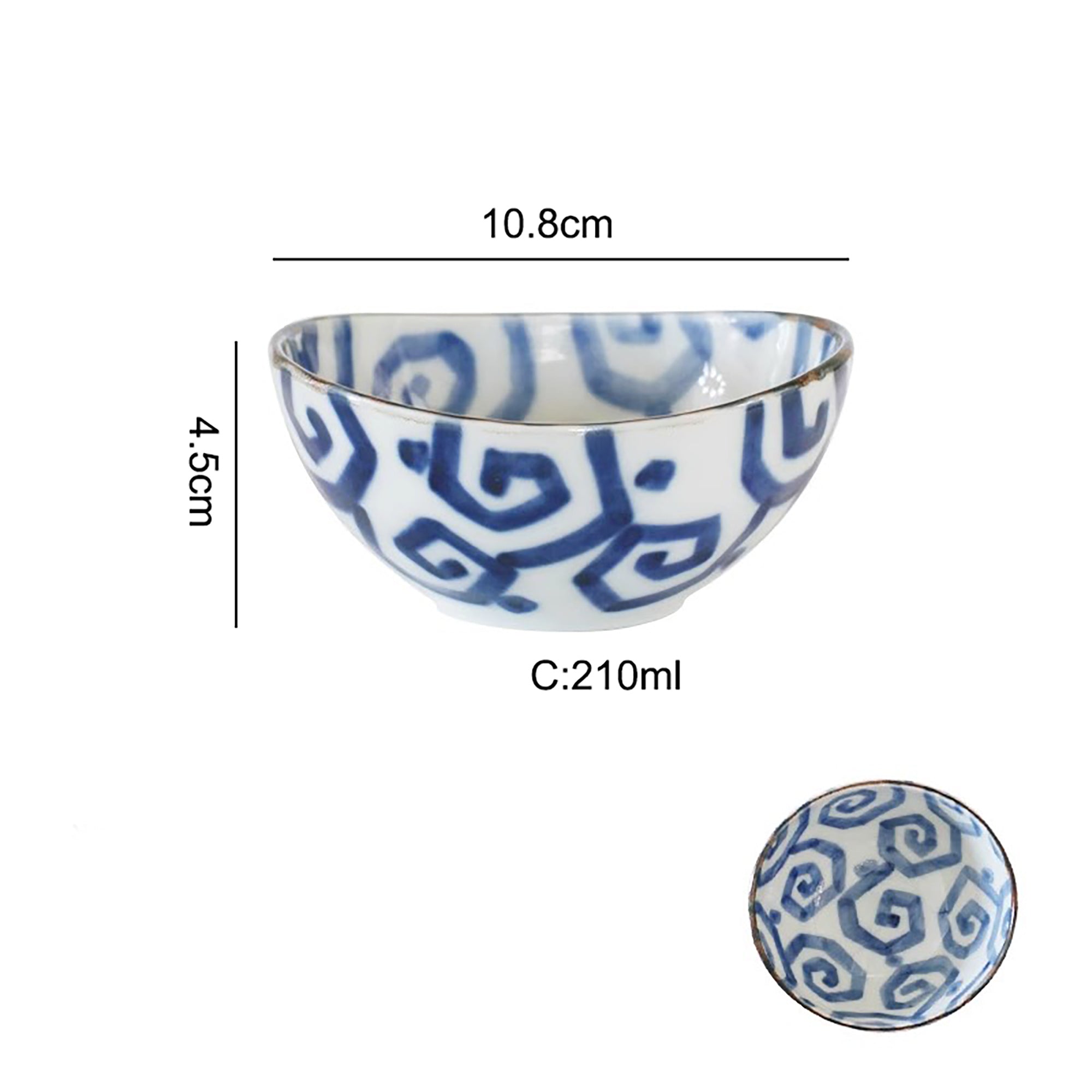 Bol en céramique Minoyaki Hidatakayama forme ovale