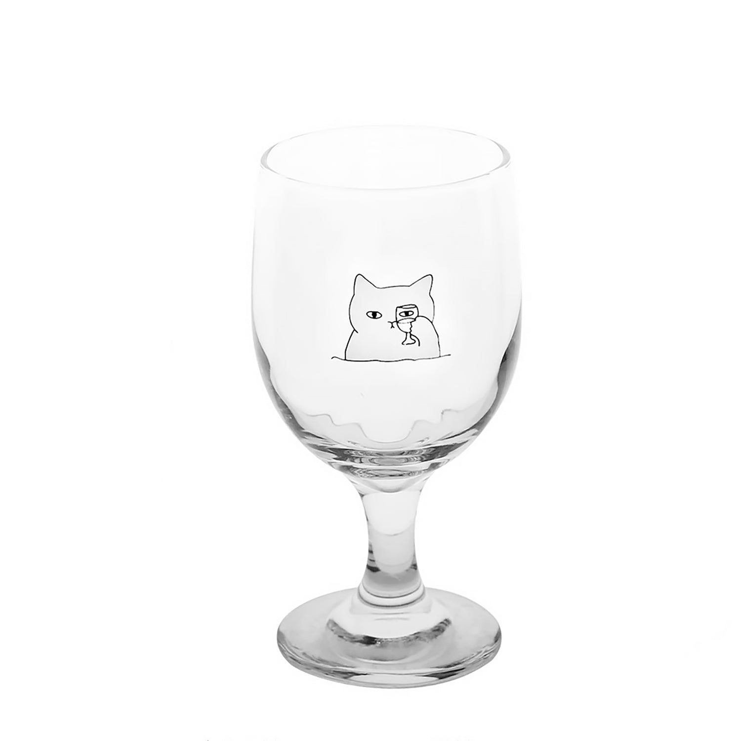 Verre avec mignon illustration de chat