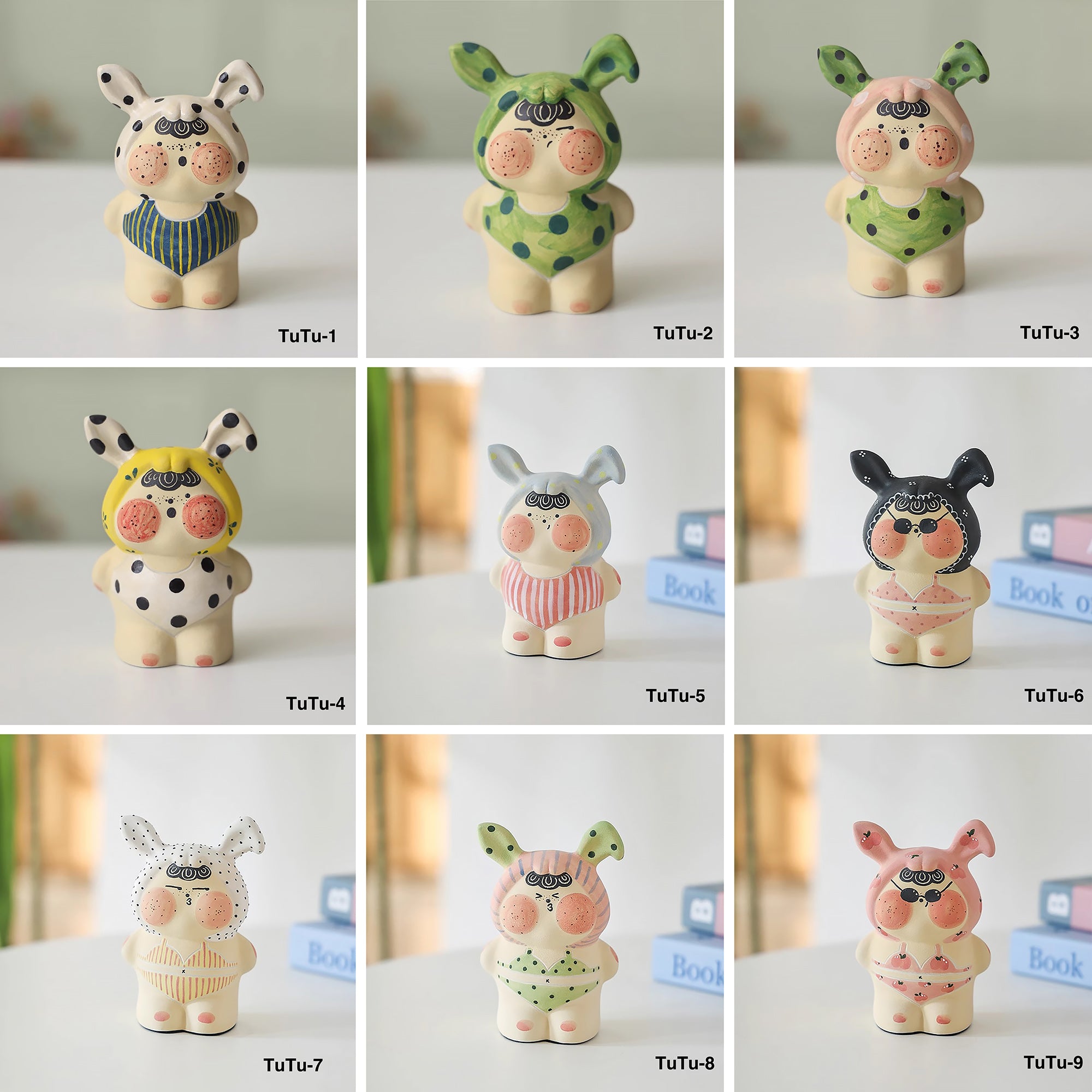 Figurine poupée artisanale en céramique faite à la main