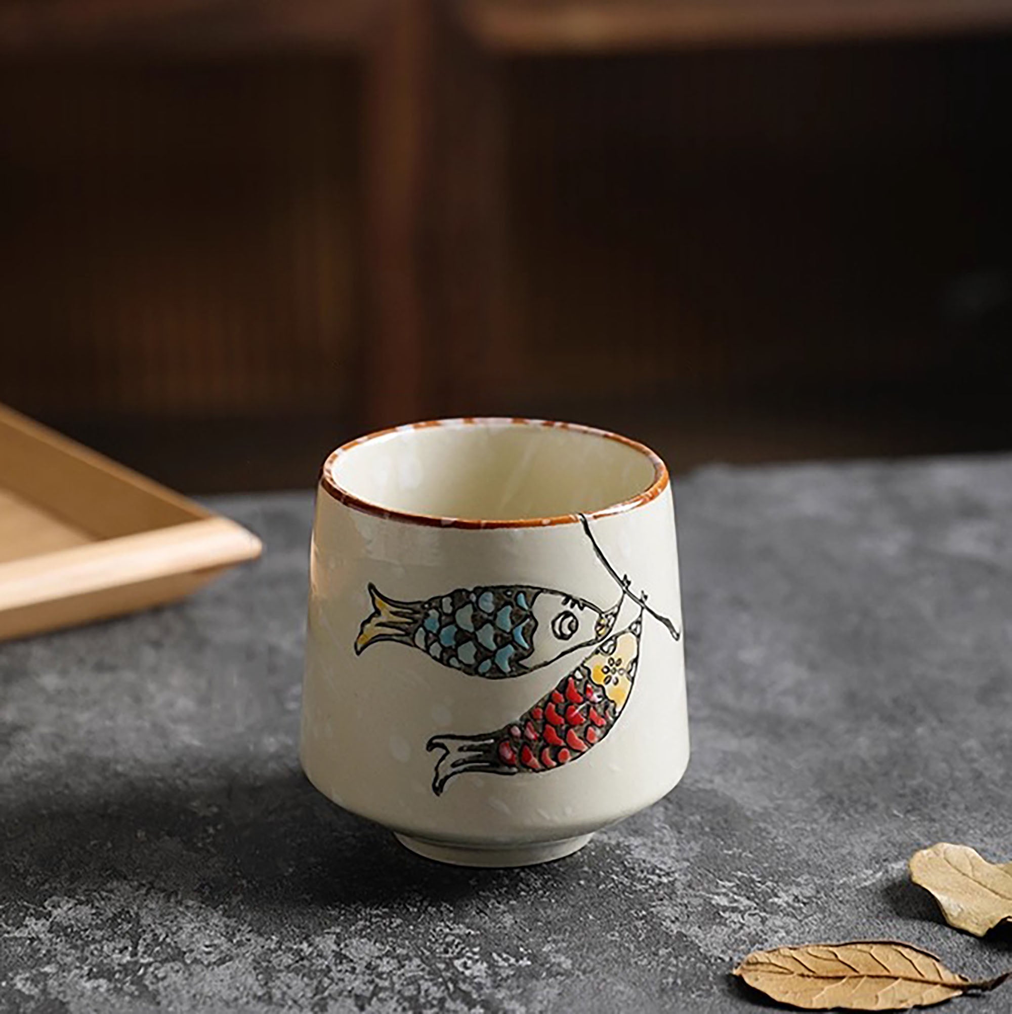 Tasse à thé avec motif rétro japonais