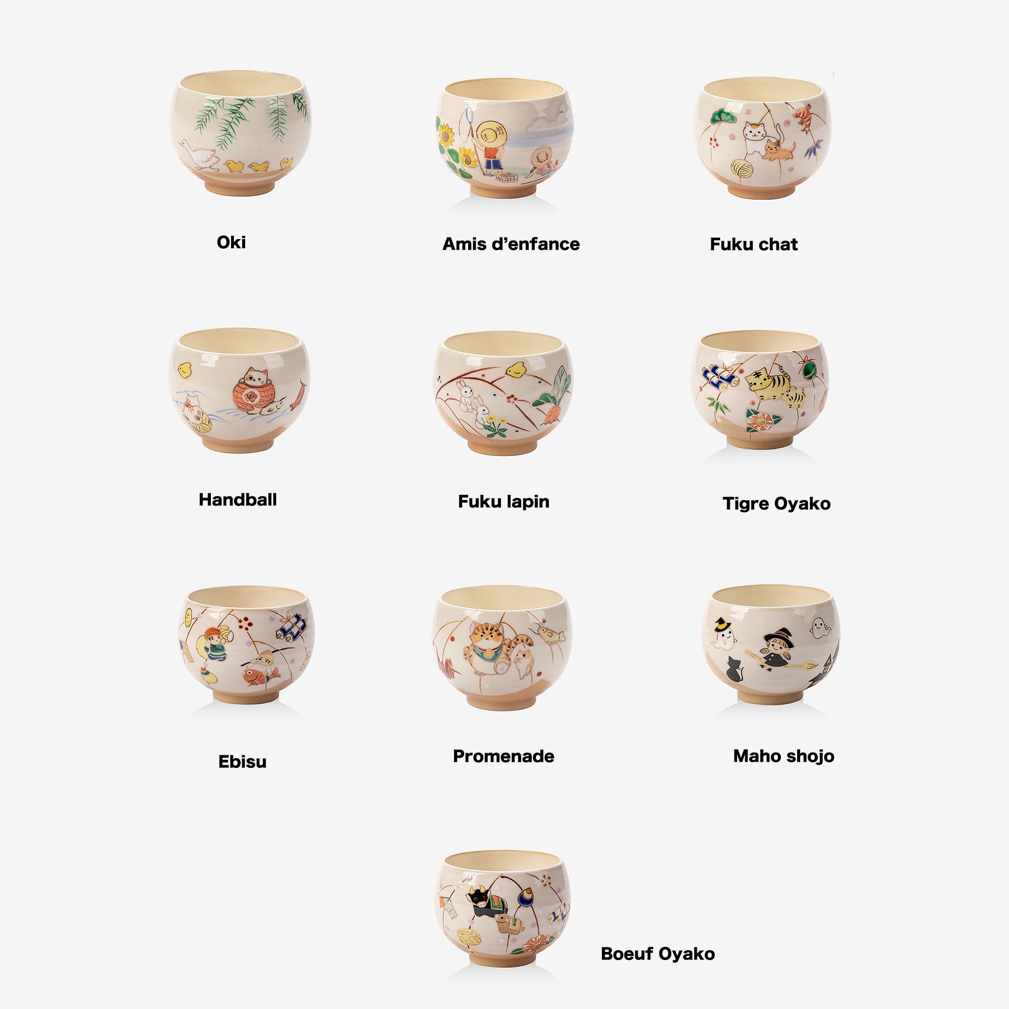 "Kiyomizu-yaki" ceramic cup from Temari workshop