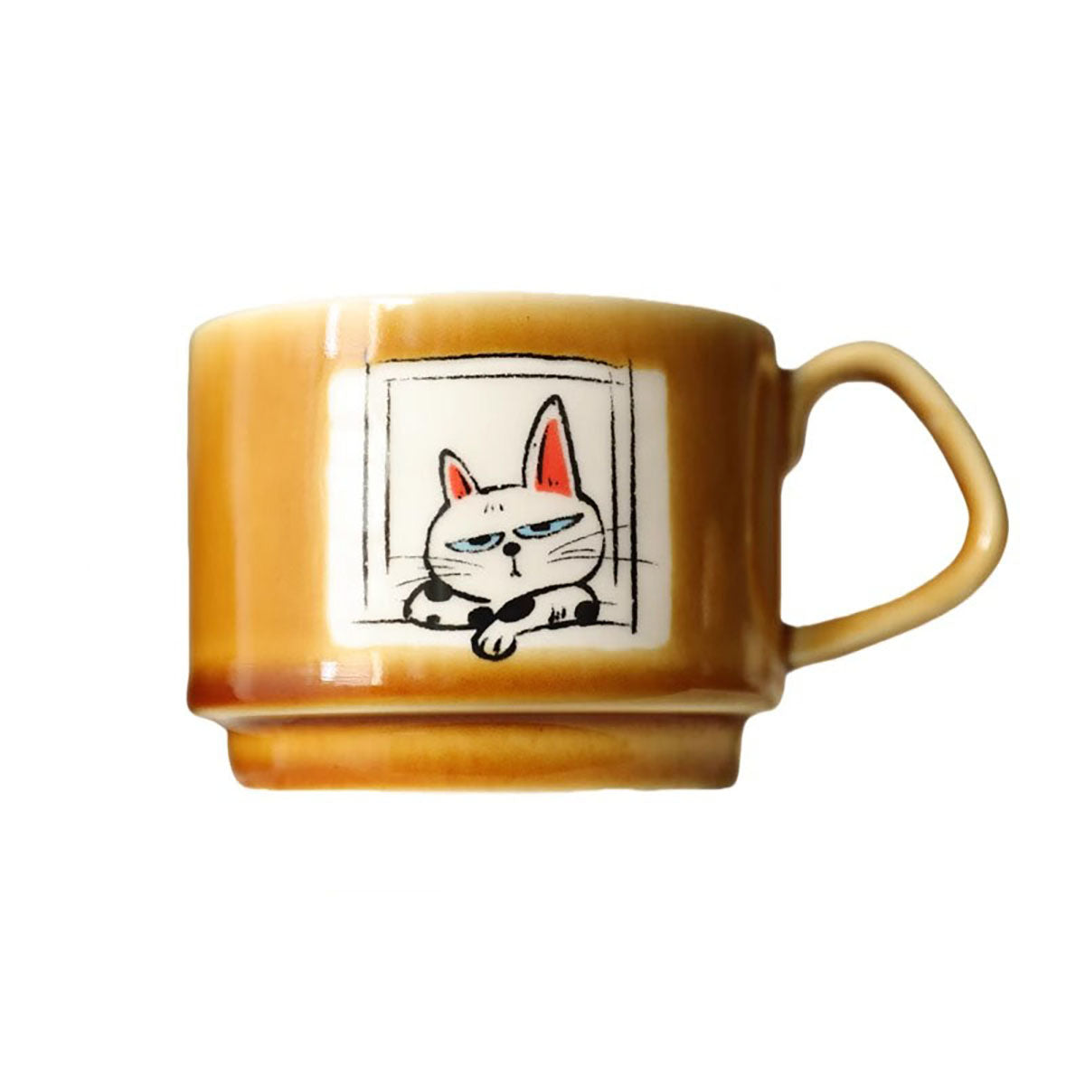 Tasse à café en céramique avec illustration de chat