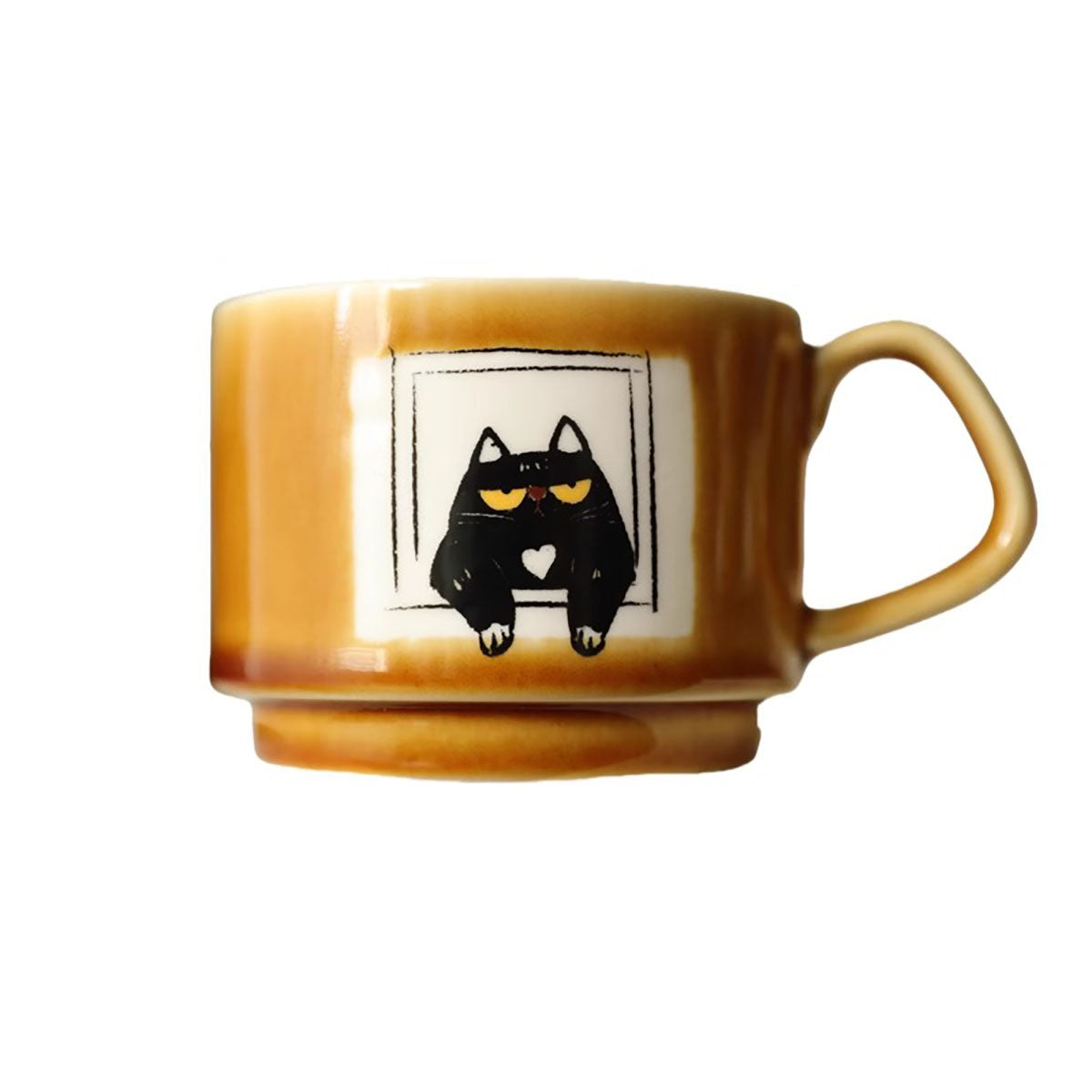 Tasse à café en céramique avec illustration de chat